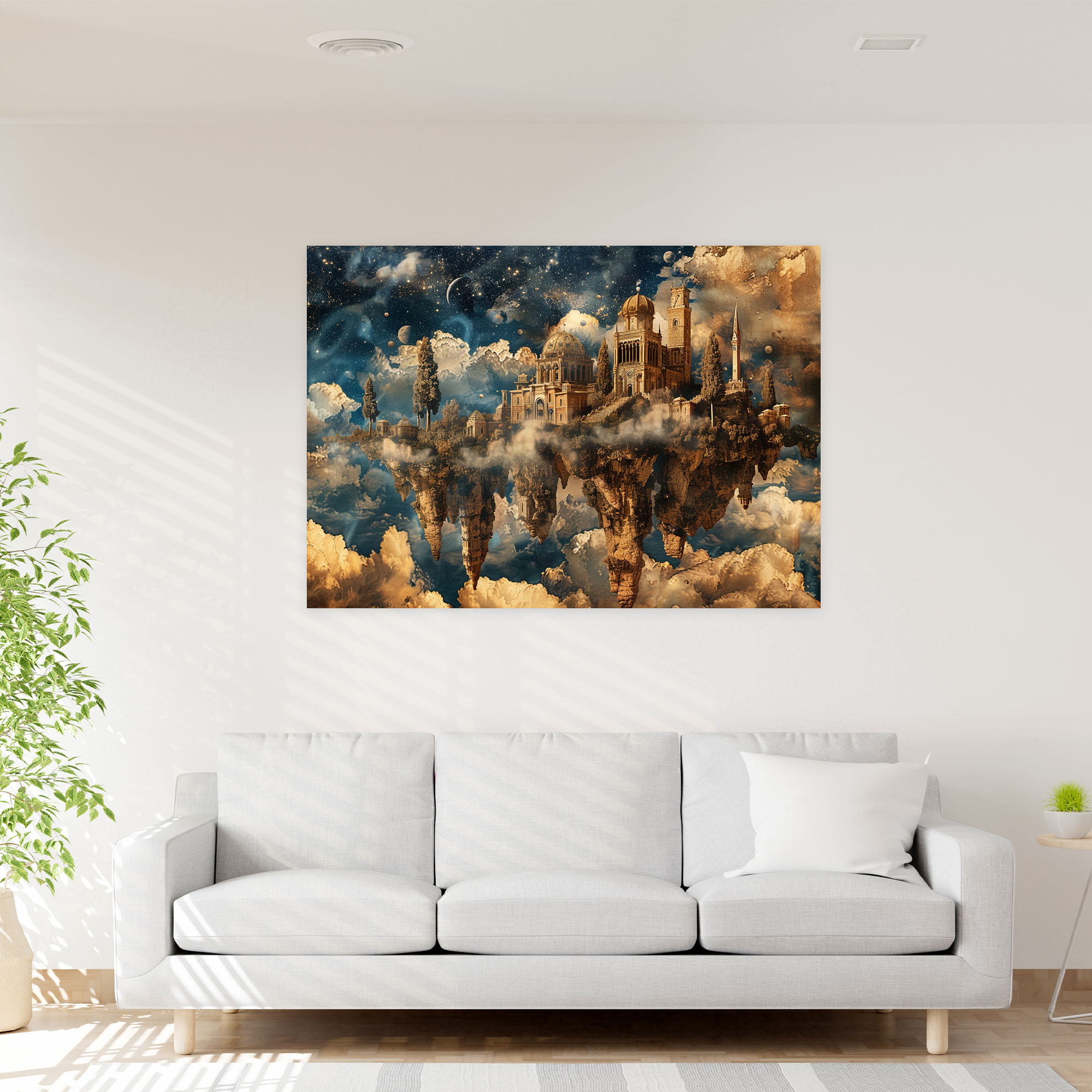 Surreal Landscape Canvas Print - Leonardo Da Vinci, Canvas Wall Art, Leonardo Da Vinci, Wall Decoration