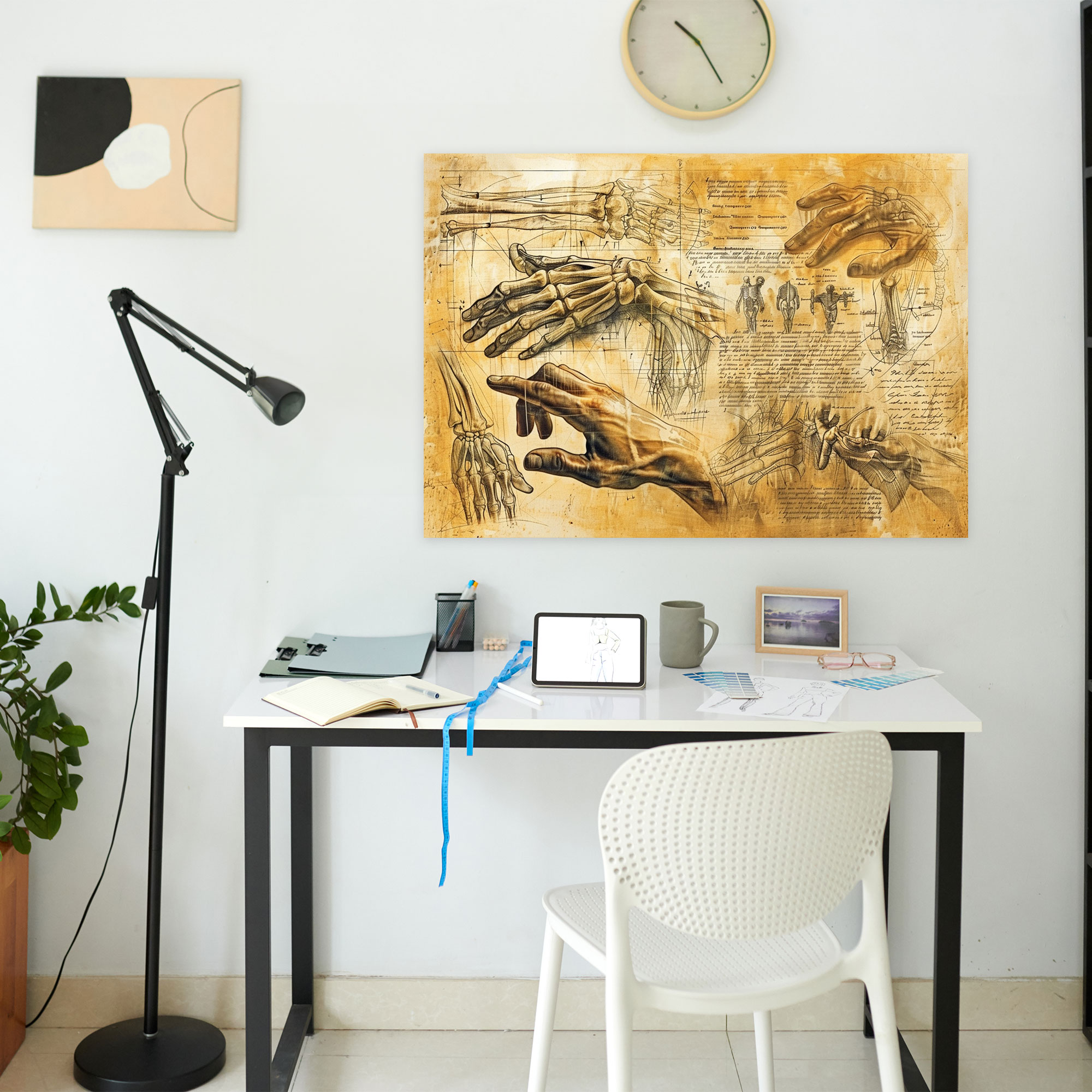 Anatomical Hand Canvas Print - Leonardo Da Vinci, Canvas Print, Leonardo Da Vinci, Wall Art