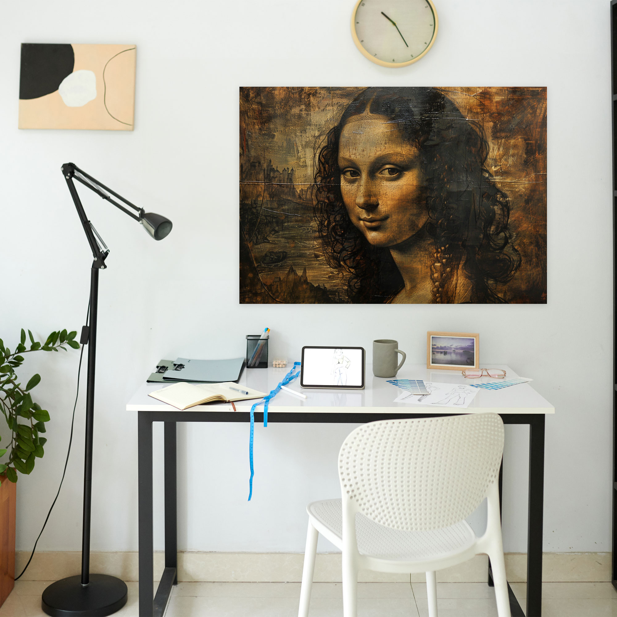 Gizemli Gülümseme Leonardo Da Vinci Duvar Sanatı - Da Vinci Kanvas Duvar Dekorasyonu Kanvas Tablo