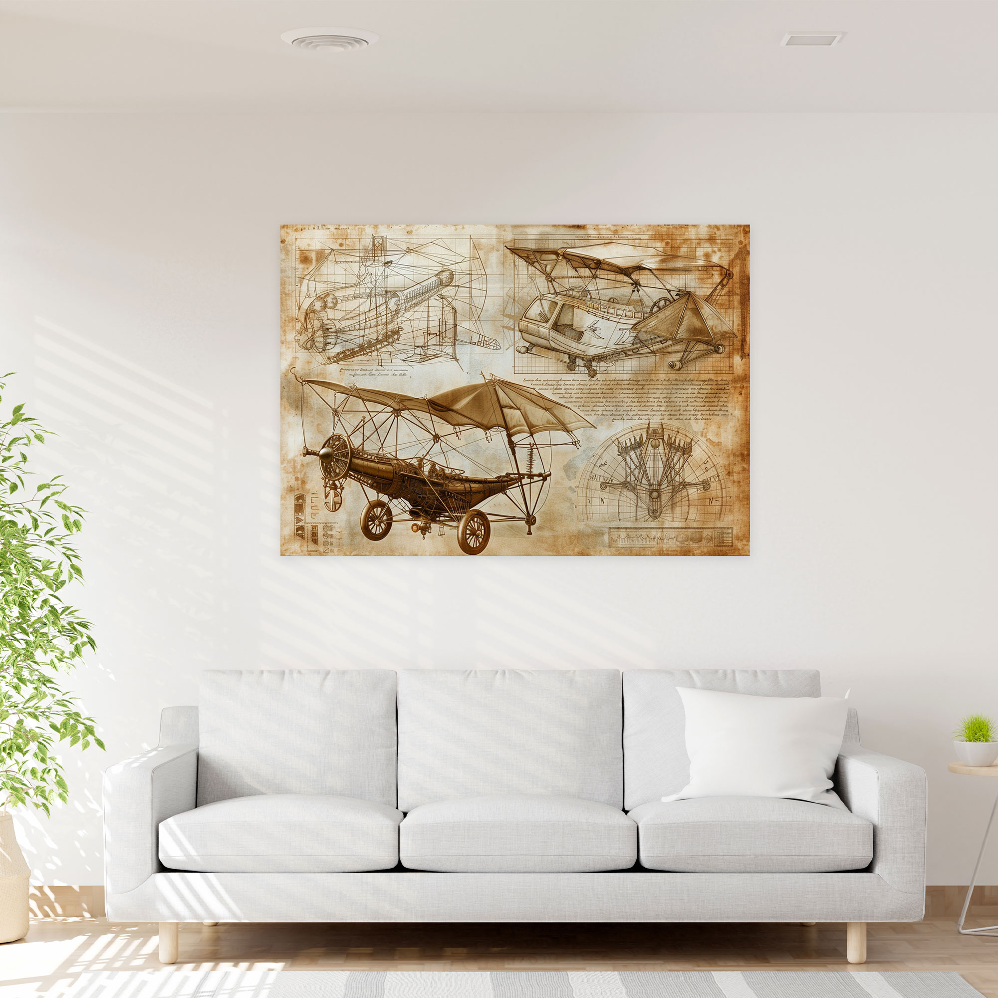 Leonardo Da Vinci Inventions Canvas Print - Leonardo Da Vinci, Wall Art, Canvas Print, Canvas