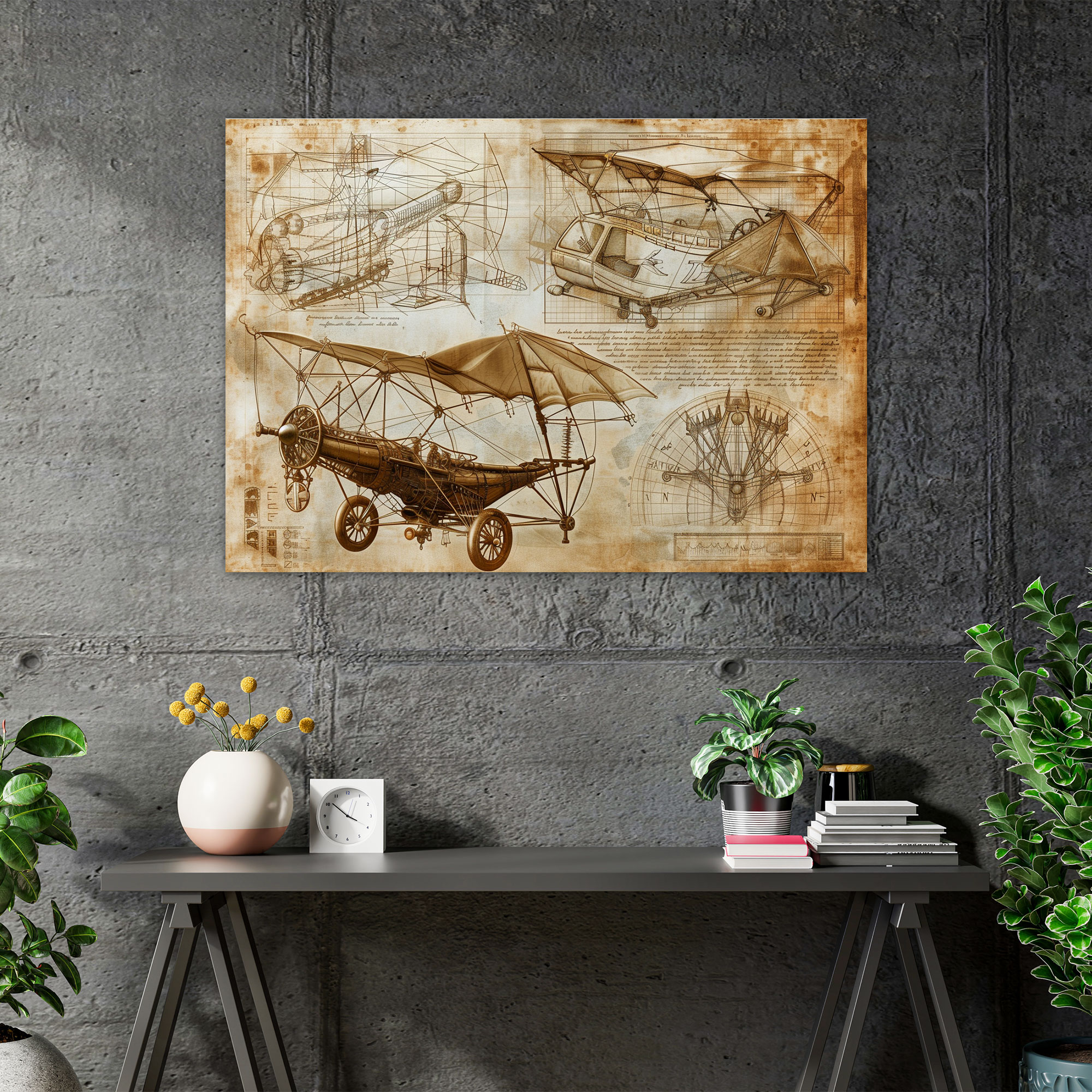 Leonardo Da Vinci Inventions Canvas Print - Leonardo Da Vinci, Wall Art, Canvas Print, Canvas