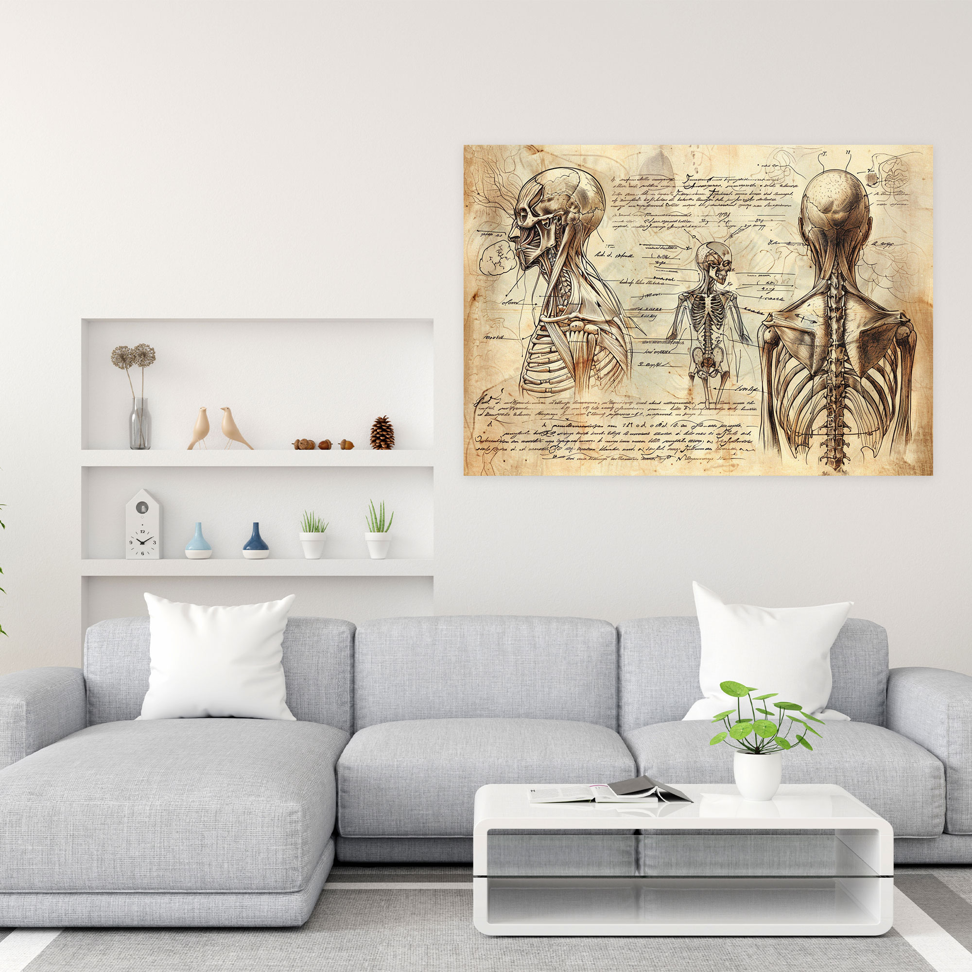 Leonardo Da Vinci Anatomy Studies Canvas Print - Leonardo Da Vinci, Canvas Print, Leonardo Da Vinci, Wall Art