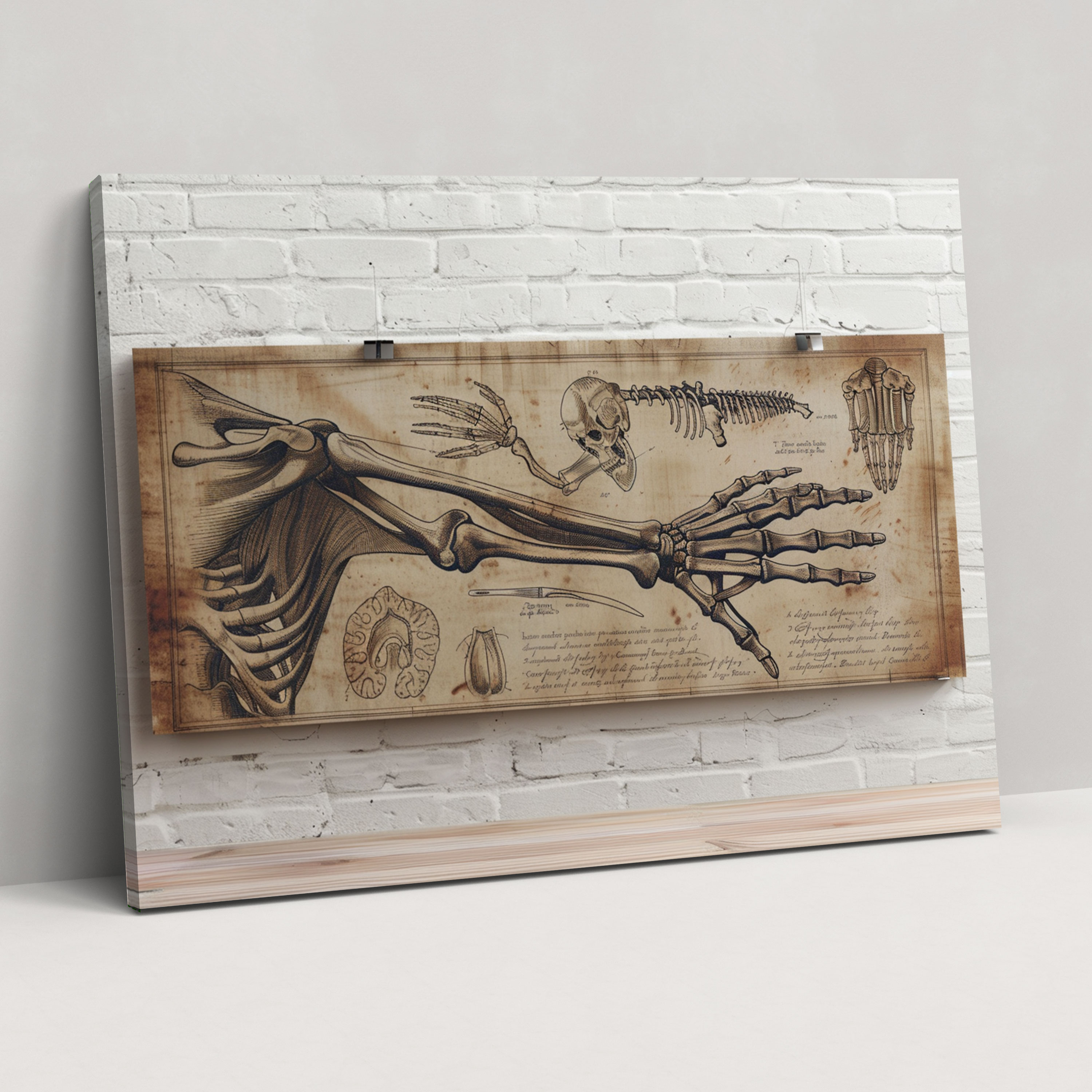 Leonardo Da Vinci Anatomik Detaylı Kanvas Tablo - Duvar Sanatı ve Dekorasyon