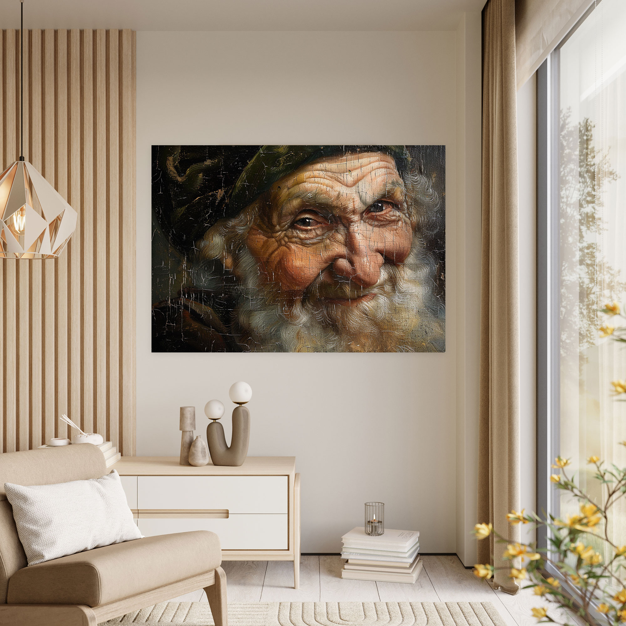 Leonardo Da Vinci Canvas Print - Portrait Of A Man With Enigmatic Smile - Leonardo Da Vinci, Wall Decoration, Leonardo Da Vinci, Wall Art