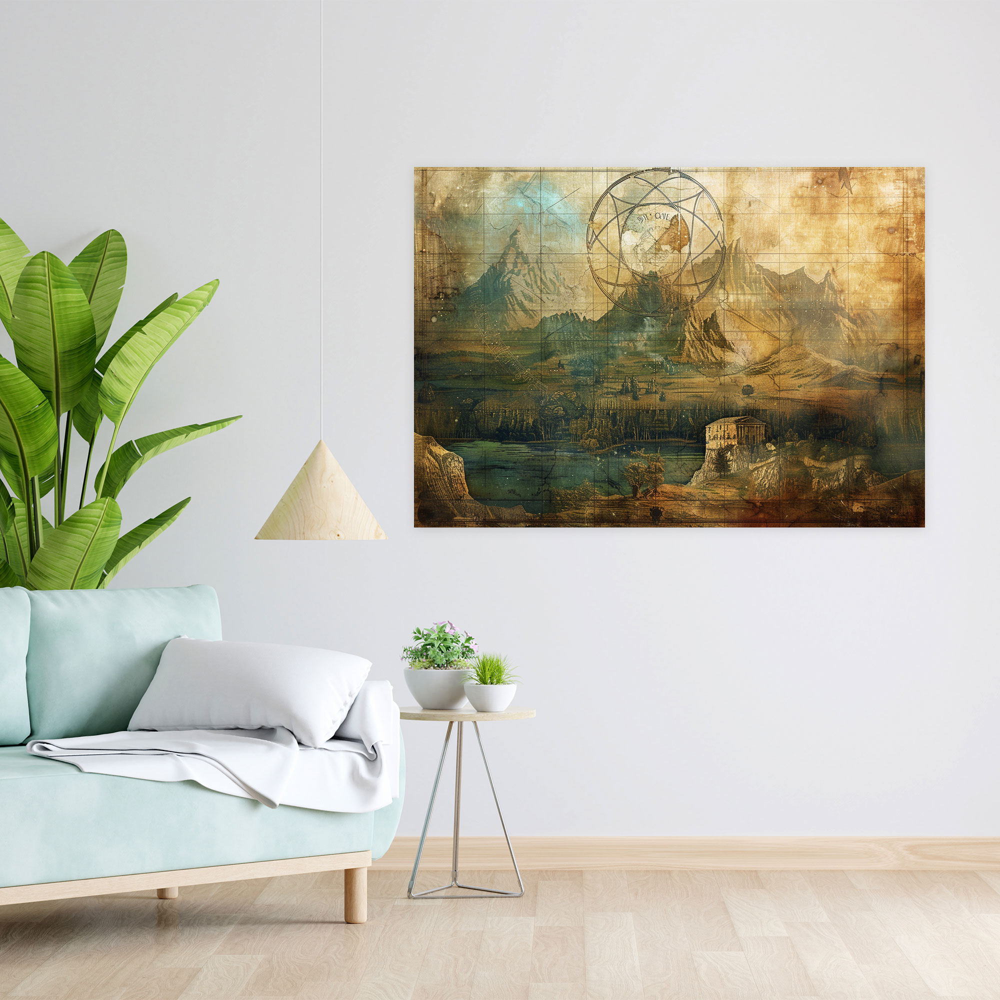 Leonardo Da Vinci Canvas Print - Serene Landscape With Hidden Symbols - Leonardo Da Vinci, Home Decoration, Leonardo Da Vinci, Wall Decoration