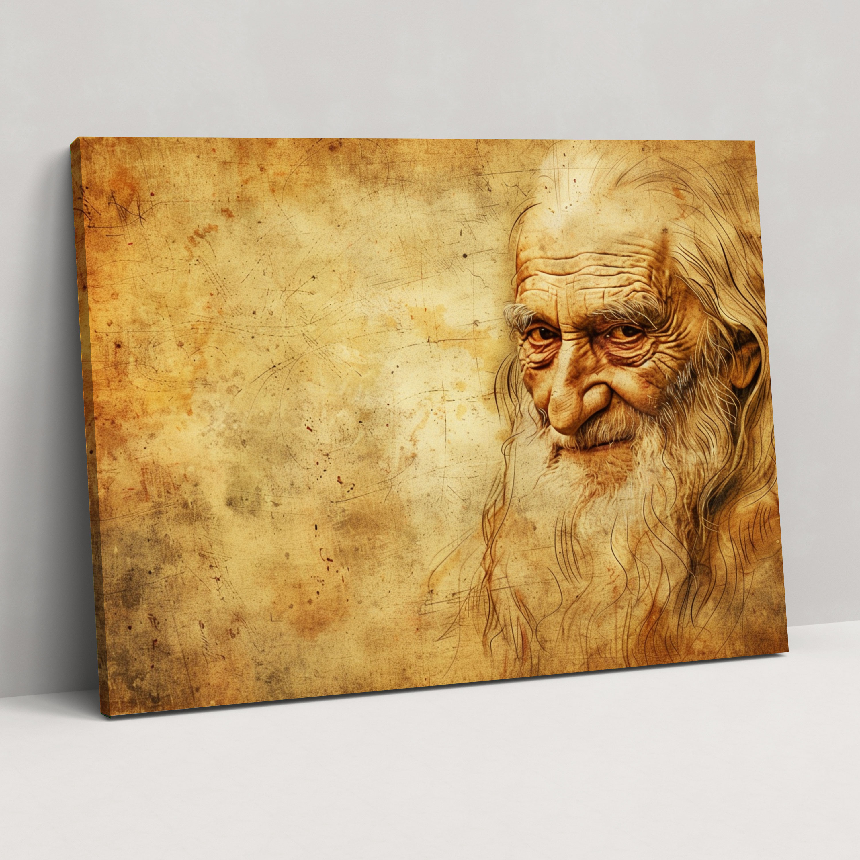 Gizemli Gülümseme Leonardo Da Vinci Duvar Dekorasyonu - Leonardo Da Vinci Duvar Dekorasyonu Kanvas Tablo Kanvas Duvar Sanatı