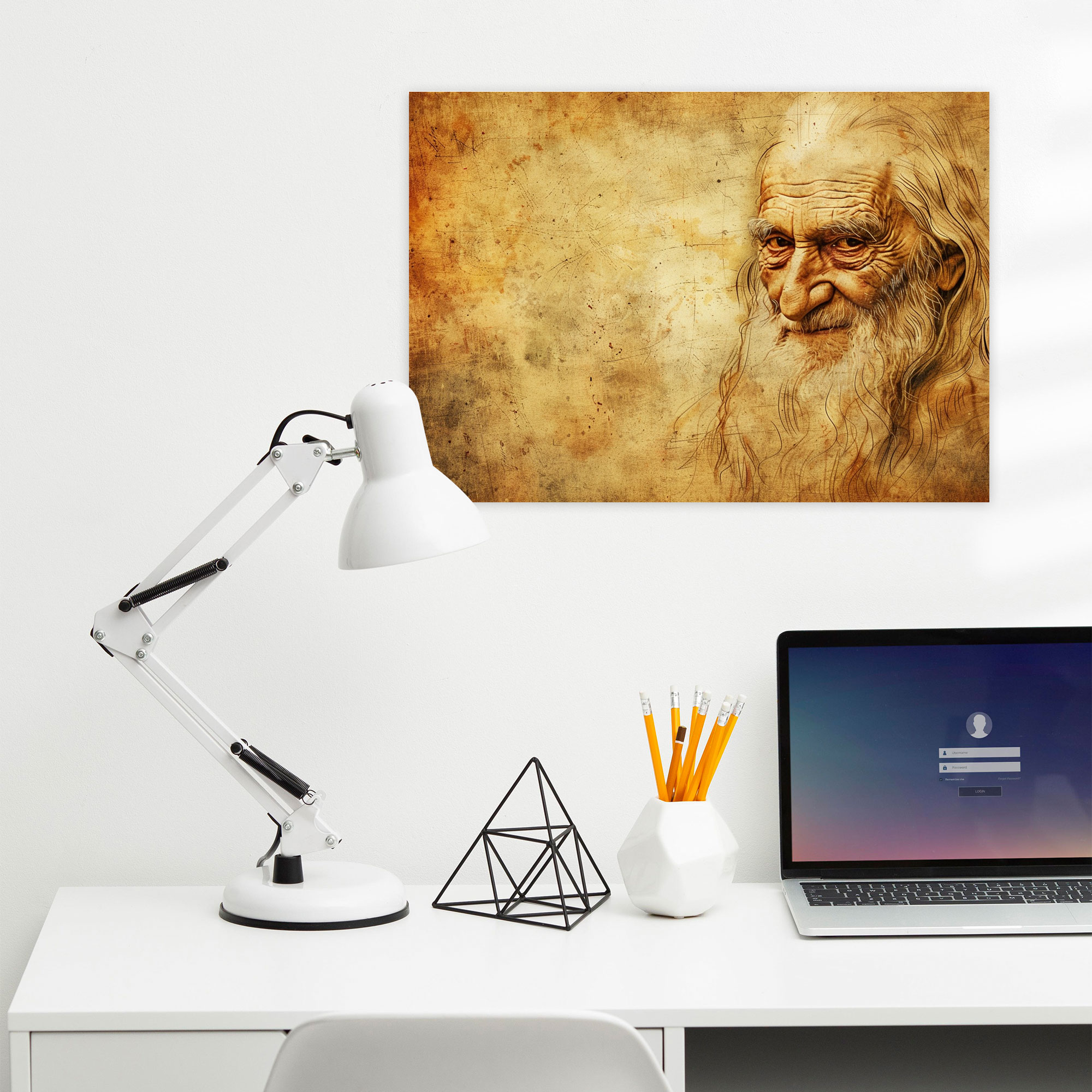Gizemli Gülümseme Leonardo Da Vinci Duvar Dekorasyonu - Leonardo Da Vinci Duvar Dekorasyonu Kanvas Tablo Kanvas Duvar Sanatı