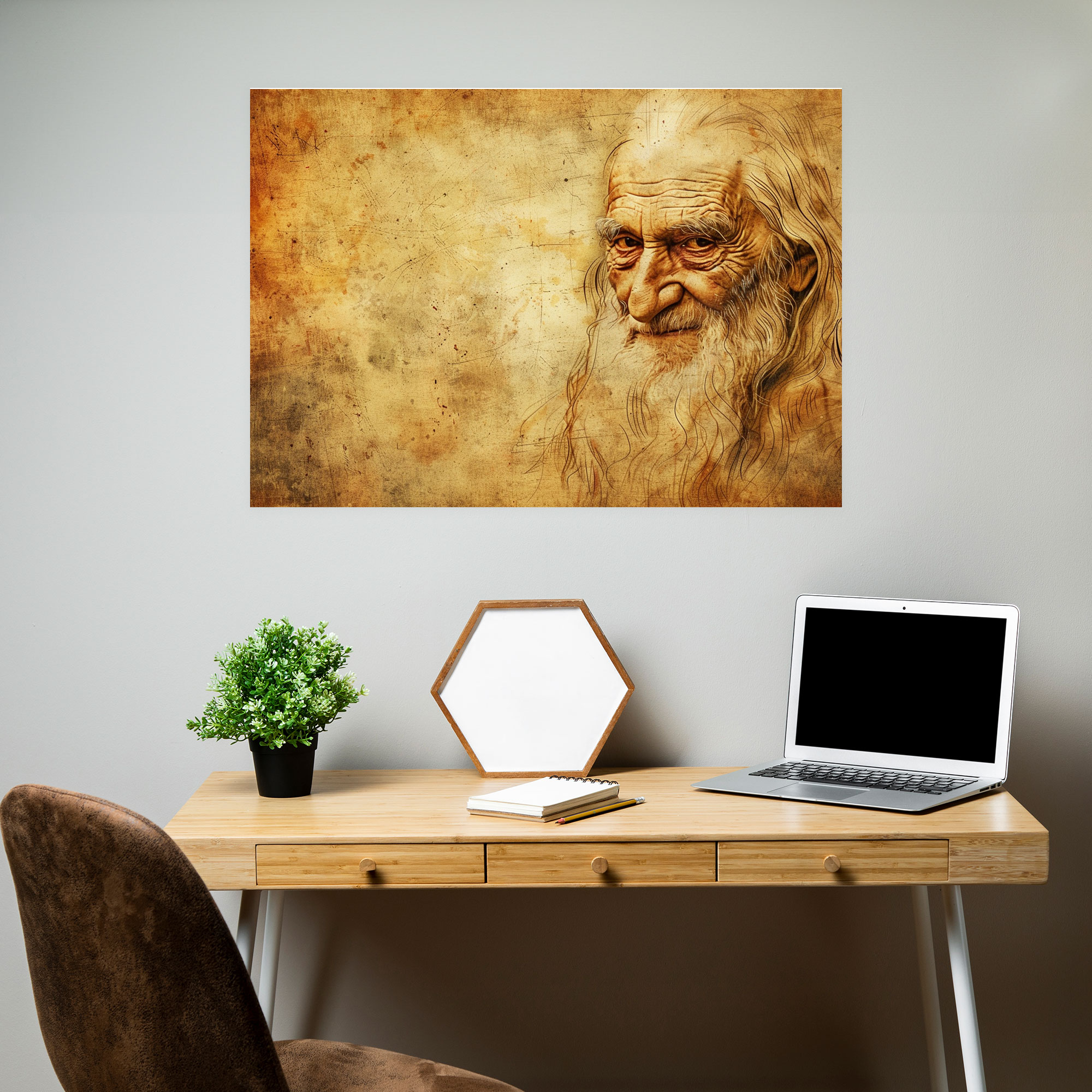 Gizemli Gülümseme Leonardo Da Vinci Duvar Dekorasyonu - Leonardo Da Vinci Duvar Dekorasyonu Kanvas Tablo Kanvas Duvar Sanatı