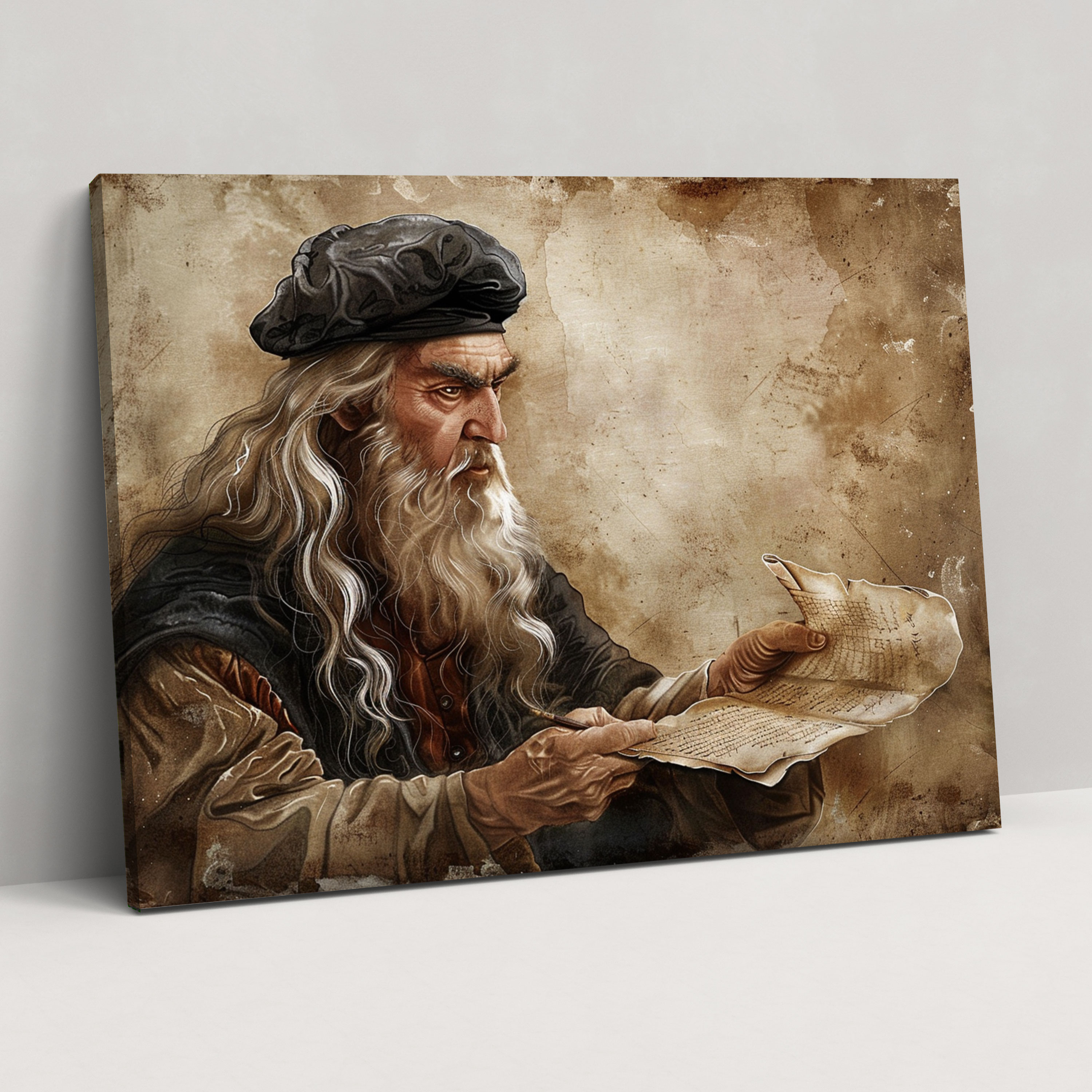 Iconic Inventor Leonardo Da Vinci Canvas Print - Leonardo Da Vinci, Canvas Print, Wall Art, Canvas Wall Art