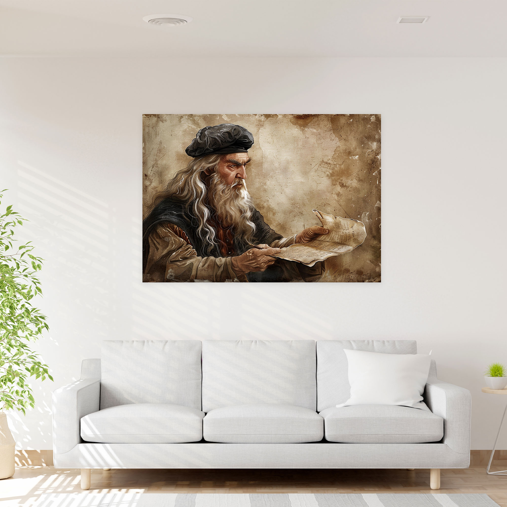Iconic Inventor Leonardo Da Vinci Canvas Print - Leonardo Da Vinci, Canvas Print, Wall Art, Canvas Wall Art