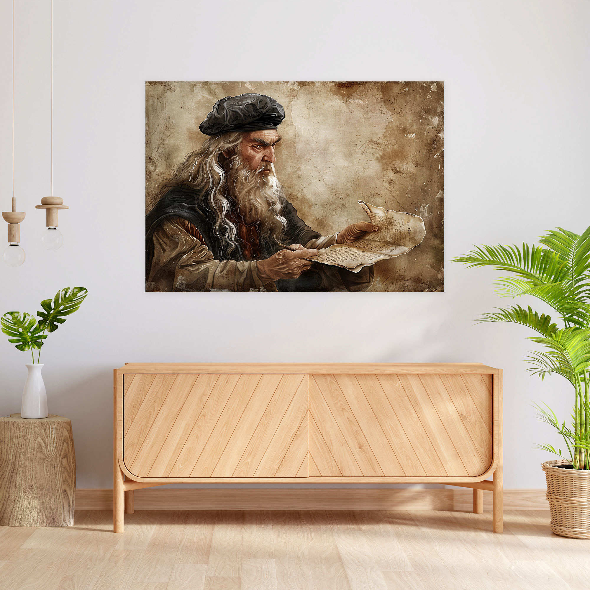 Iconic Inventor Leonardo Da Vinci Canvas Print - Leonardo Da Vinci, Canvas Print, Wall Art, Canvas Wall Art