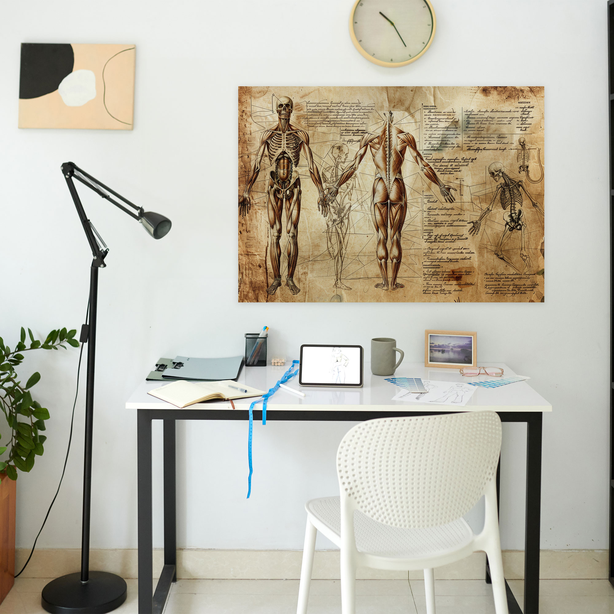 Human Anatomy Study By Leonardo Da Vinci Canvas Print - Leonardo Da Vinci, Canvas Print, Home Decoration, Wall Decoration