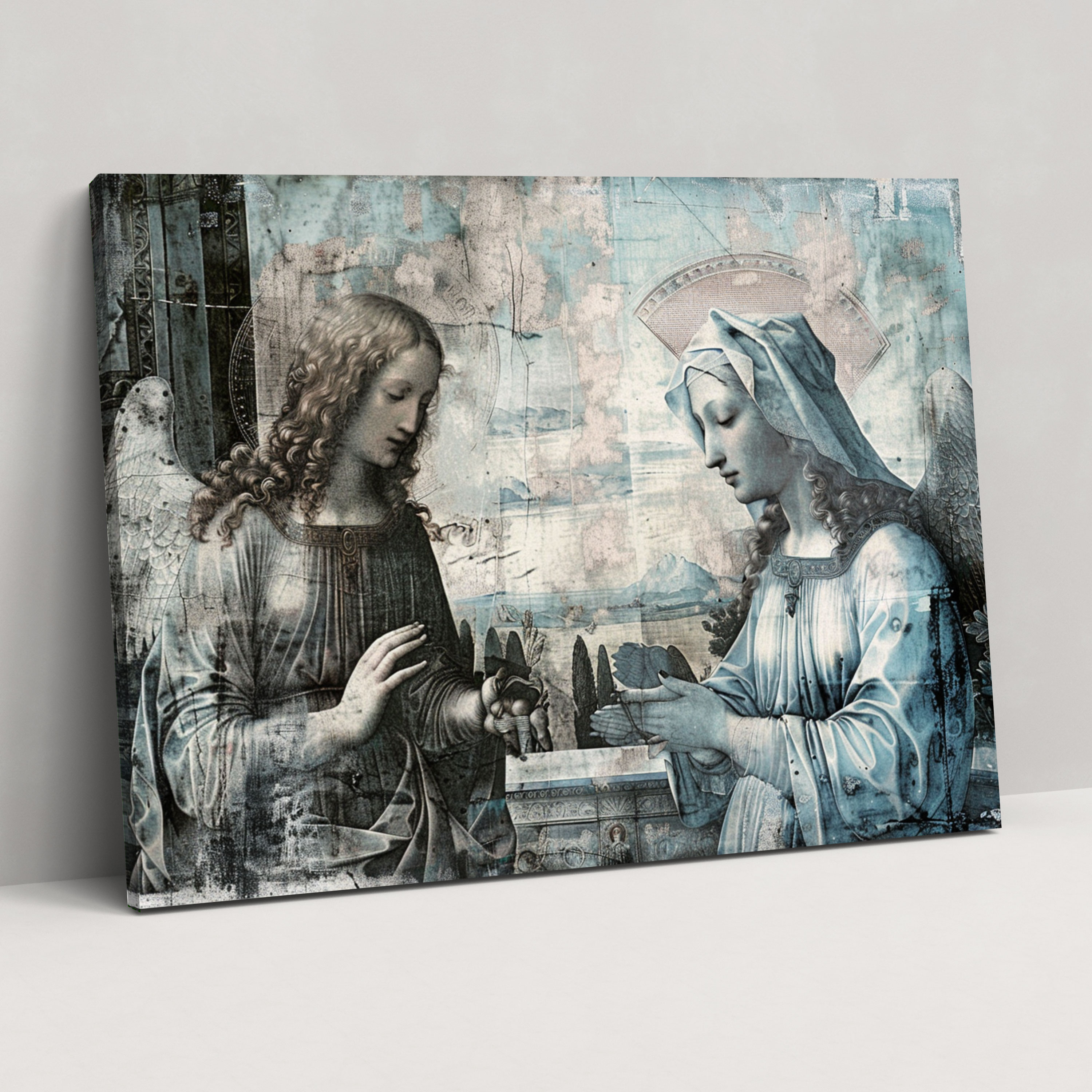 Leonardo Da Vinci The Annunciation Canvas Print - Leonardo Da Vinci, Wall Art, Leonardo Da Vinci, Home Decoration
