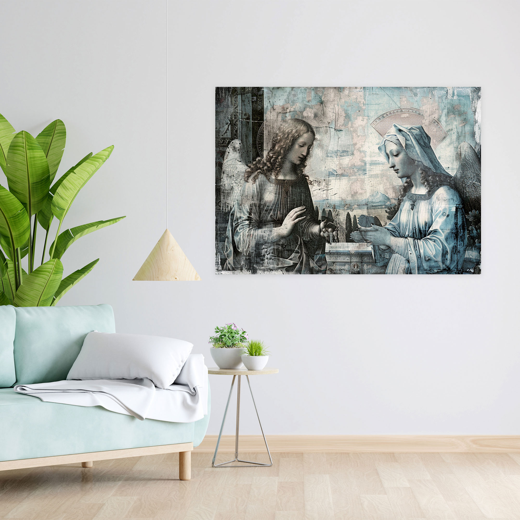 Leonardo Da Vinci The Annunciation Canvas Print - Leonardo Da Vinci, Wall Art, Leonardo Da Vinci, Home Decoration