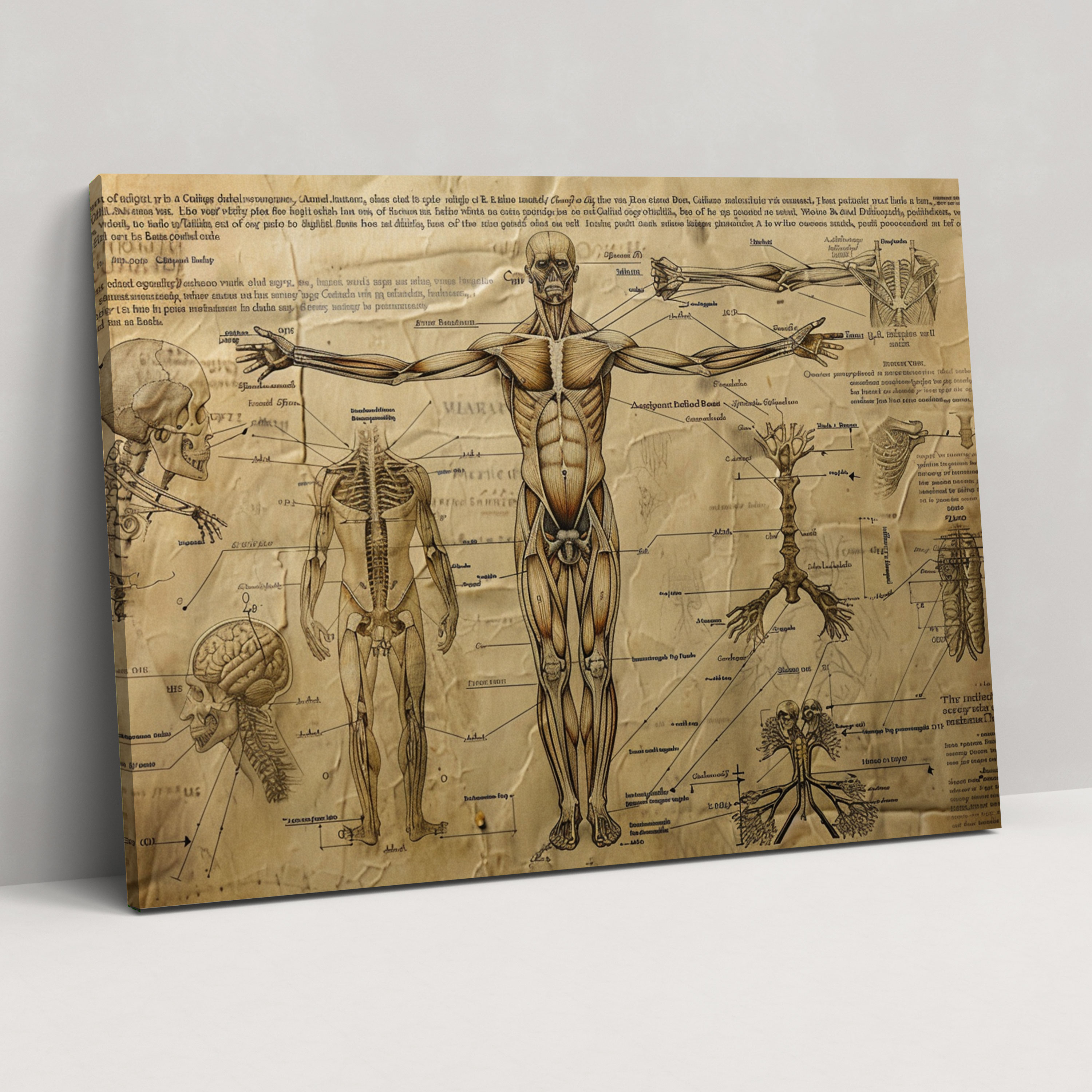 Leonardo Da Vinci Canvas Print - Leonardo Da Vinci, Canvas, Anatomy, Wall Art
