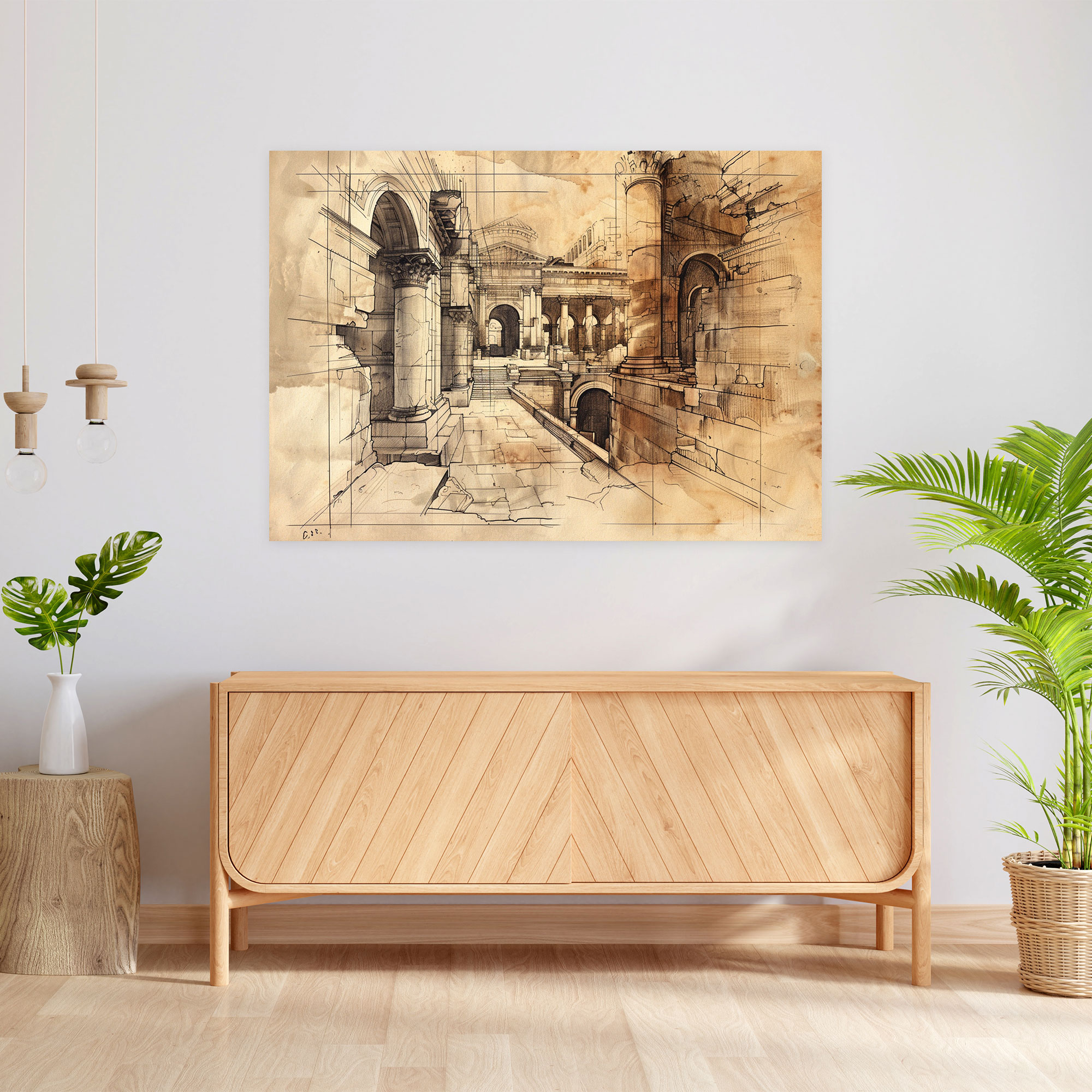 Leonardo Da Vinci Canvas Print - Leonardo Da Vinci, Ancient Ruins, Canvas Print, Canvas