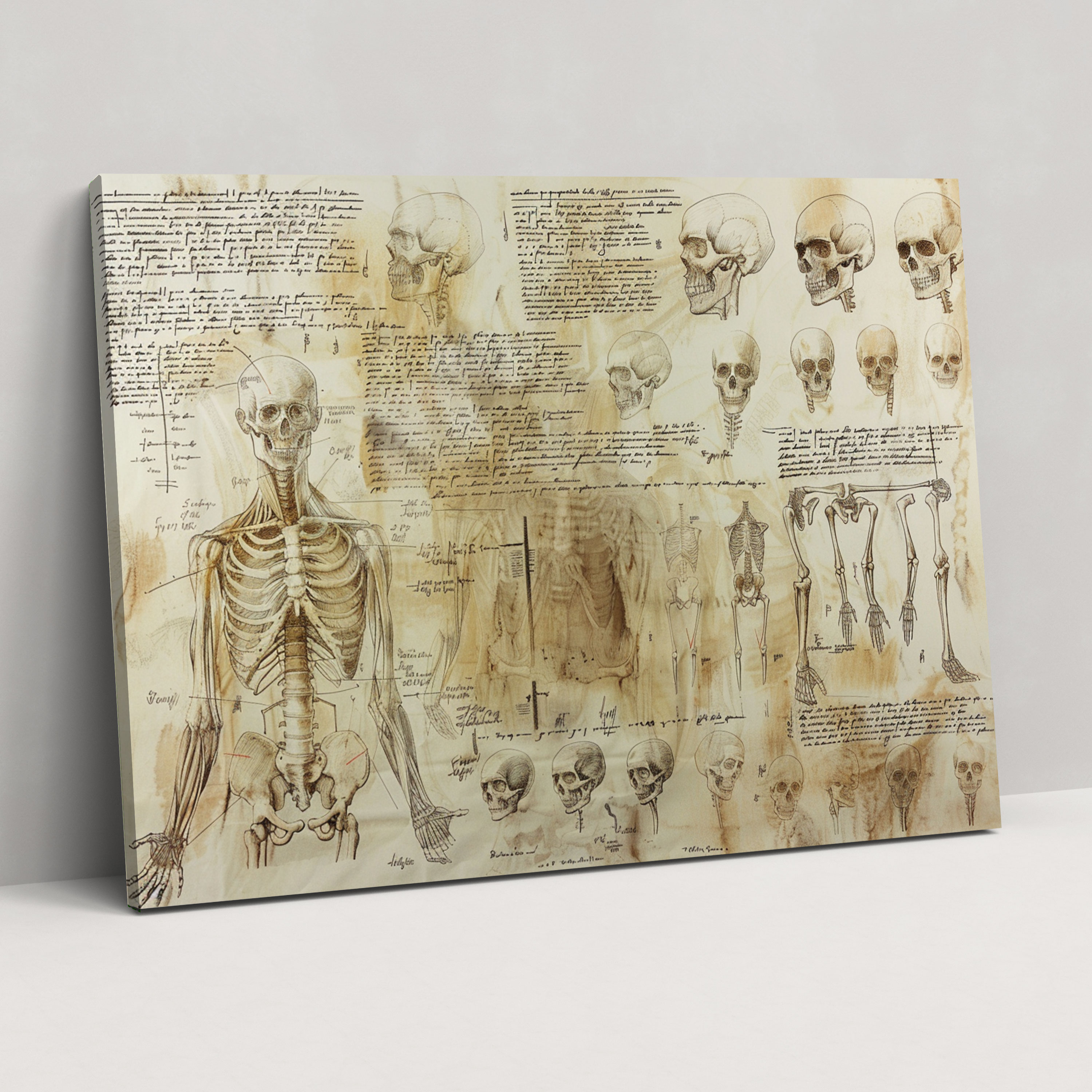Leonardo Da Vinci Human Anatomy Canvas Print - Leonardo Da Vinci, Home Decoration, Wall Art, Canvas Wall Art