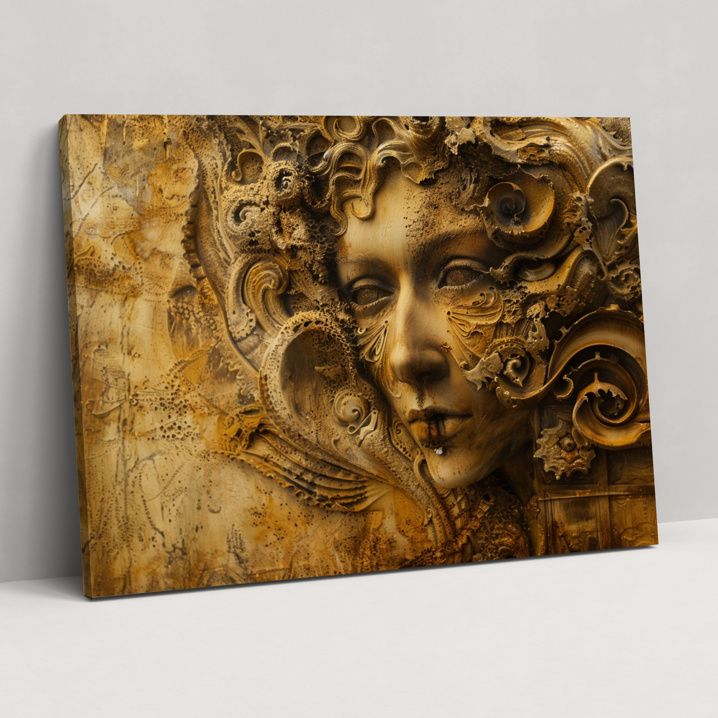 Gizemli Figür Duvar Sanatı - Leonardo Da Vinci Kanvas Tablo Duvar Dekorasyonu