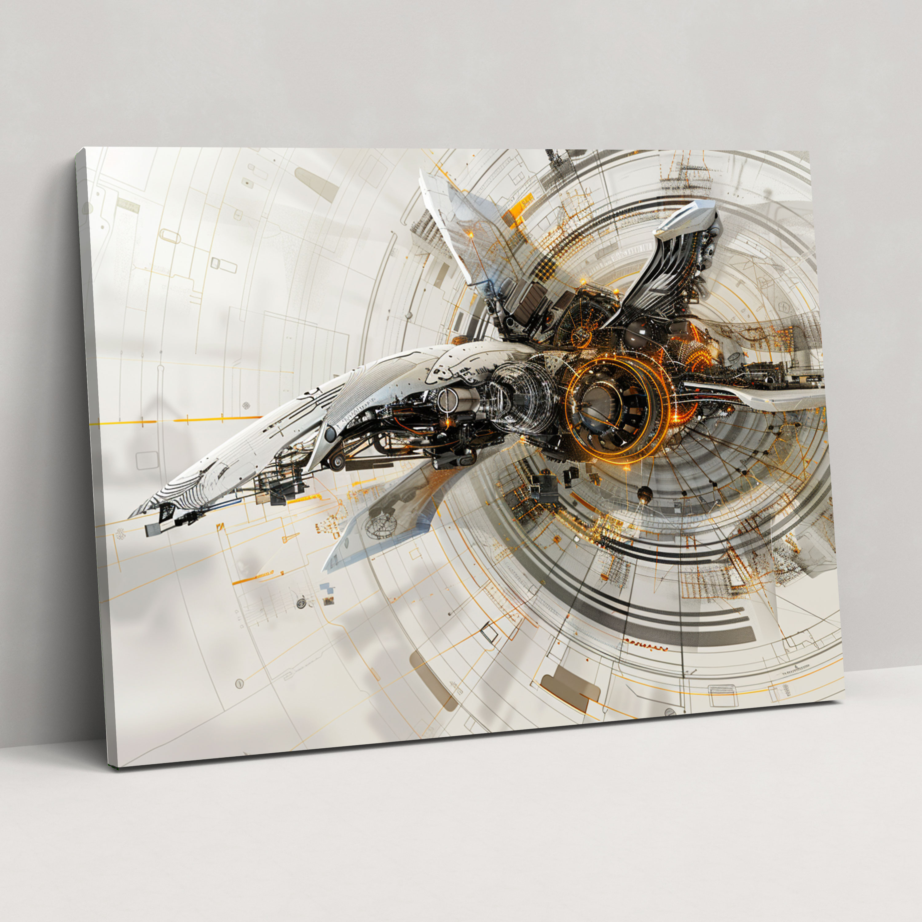 Futuristic Leonardo Da Vinci Wall Art - Leonardo Da Vinci, Wall Art, Leonardo Da Vinci, Wall Decoration