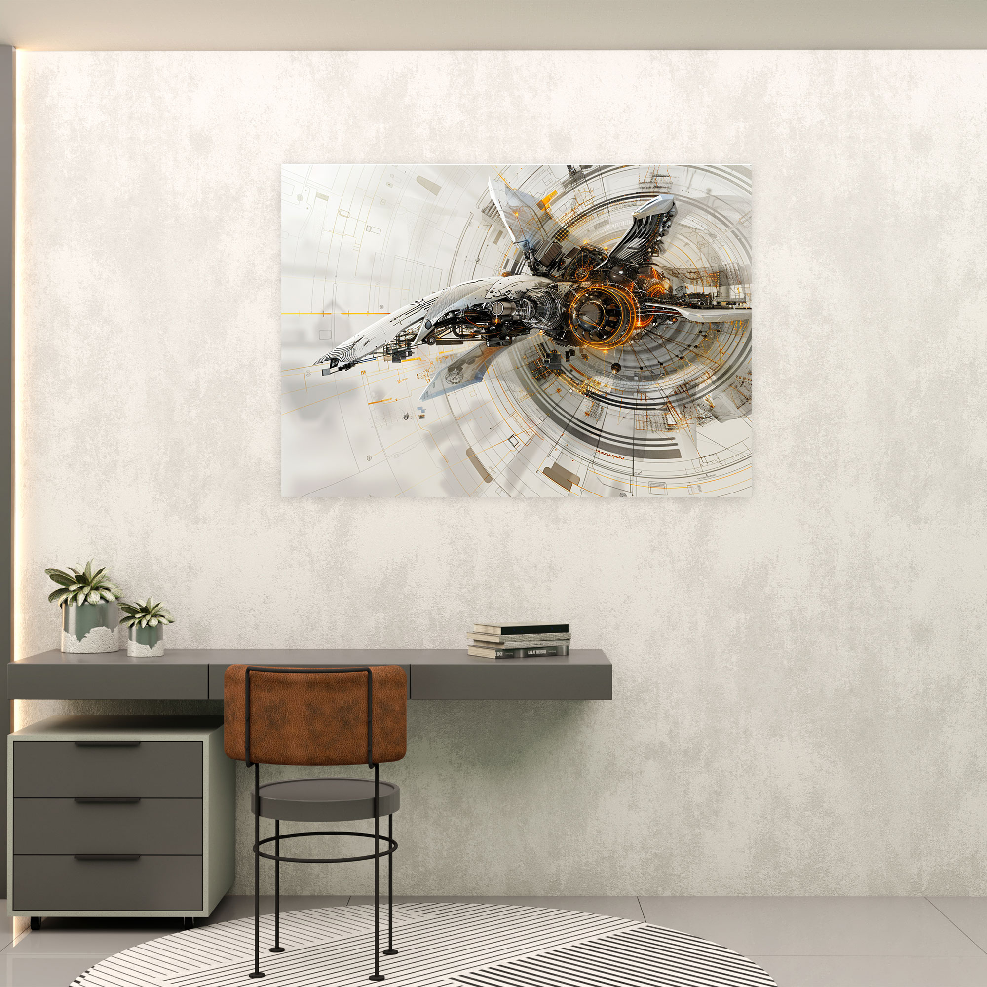 Futuristic Leonardo Da Vinci Wall Art - Leonardo Da Vinci, Wall Art, Leonardo Da Vinci, Wall Decoration