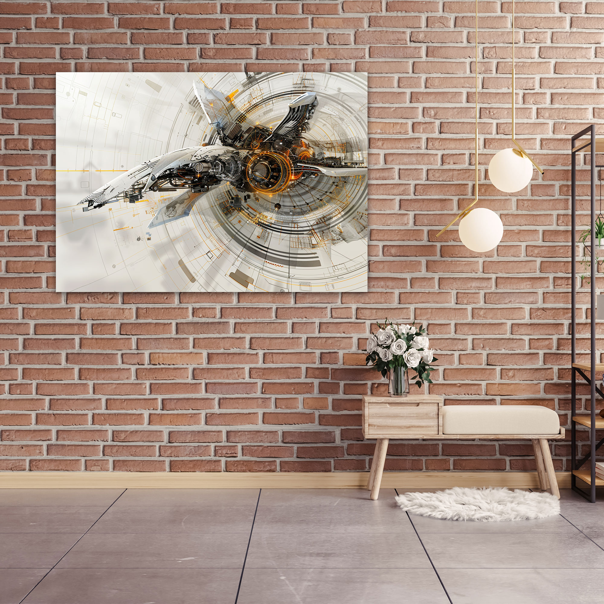 Futuristic Leonardo Da Vinci Wall Art - Leonardo Da Vinci, Wall Art, Leonardo Da Vinci, Wall Decoration