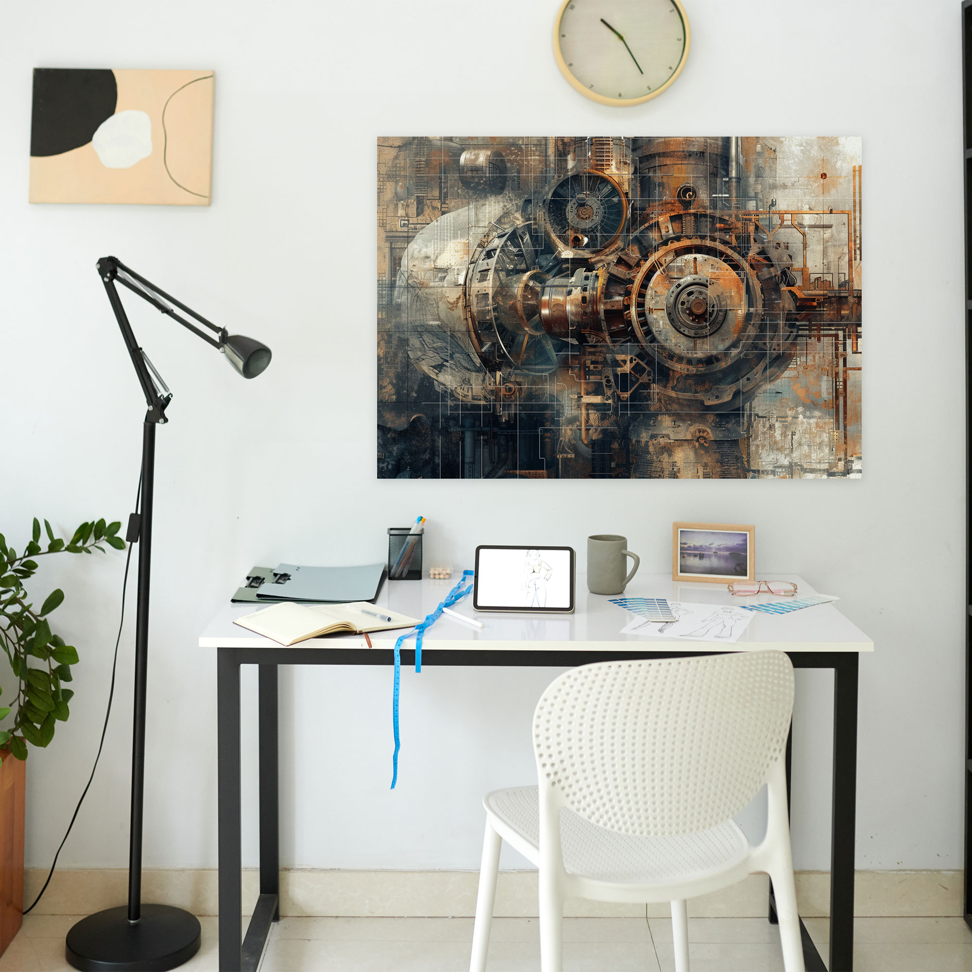 Industrial Machinery Canvas Print - Leonardo Da Vinci, Wall Decoration, Wall Art, Home Decoration