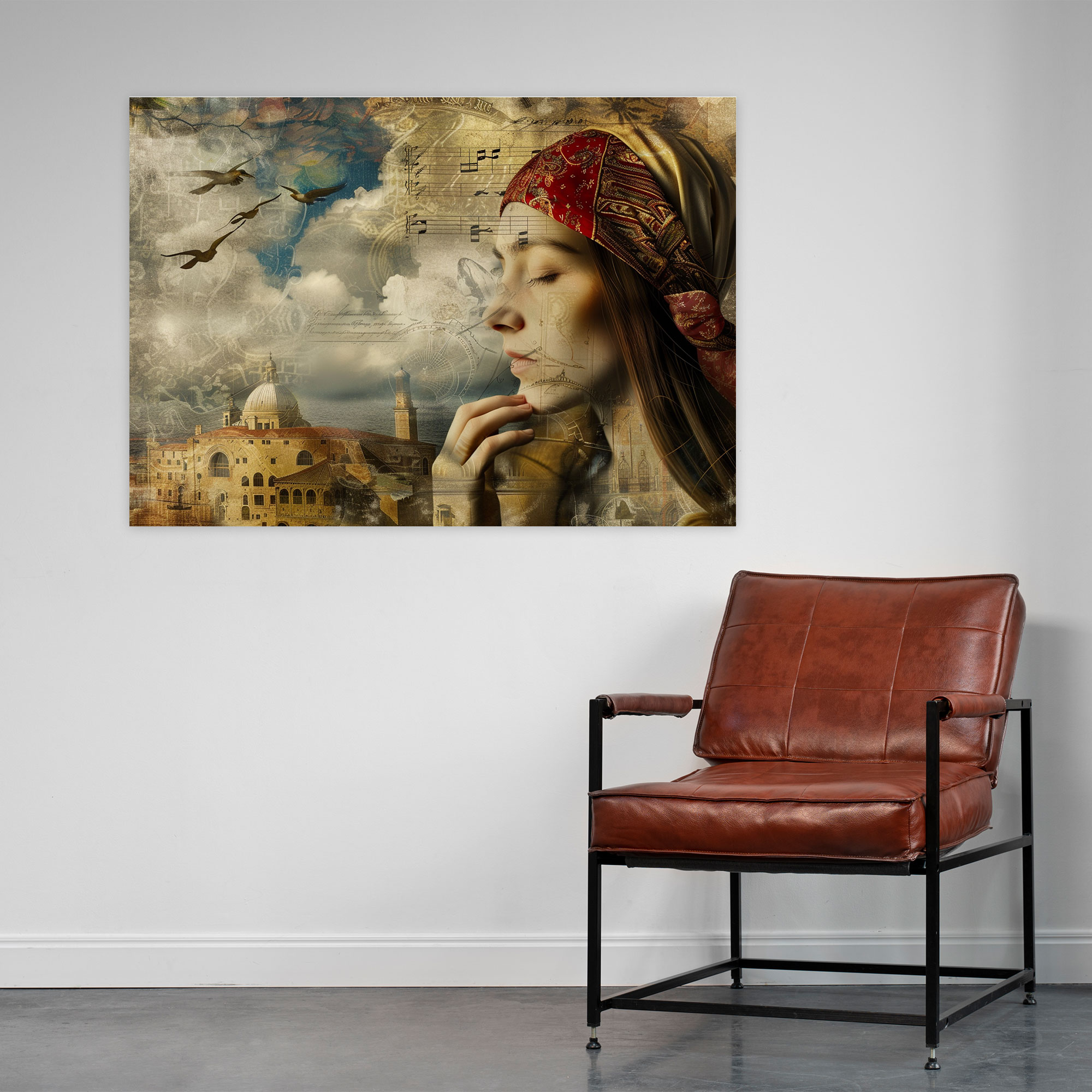 Surreal Symbols Wall Art - Leonardo Da Vinci, Wall Decoration, Canvas Wall Art, Leonardo Da Vinci
