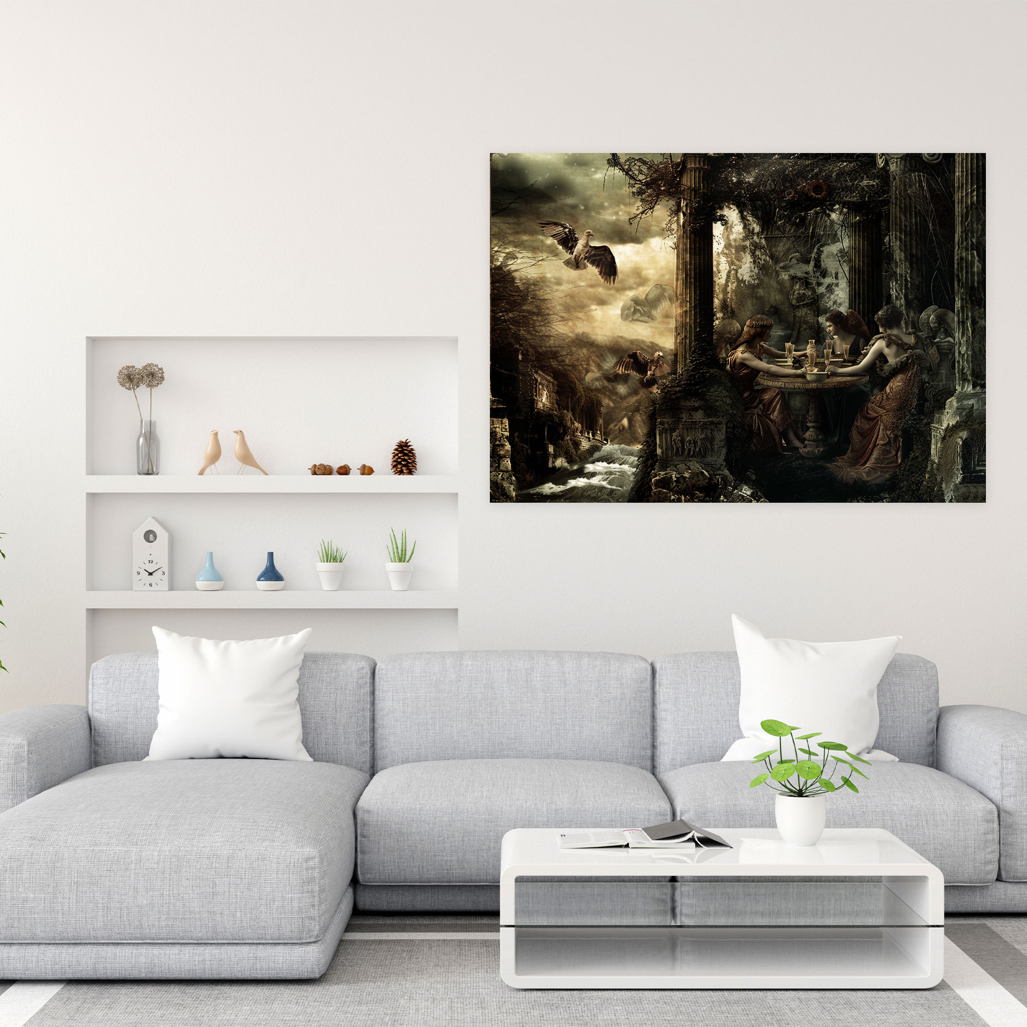 Mitolojik Hikaye Anlatımı Duvar Dekorasyonu - Leonardo Da Vinci Duvar Sanatı Kanvas Tablo