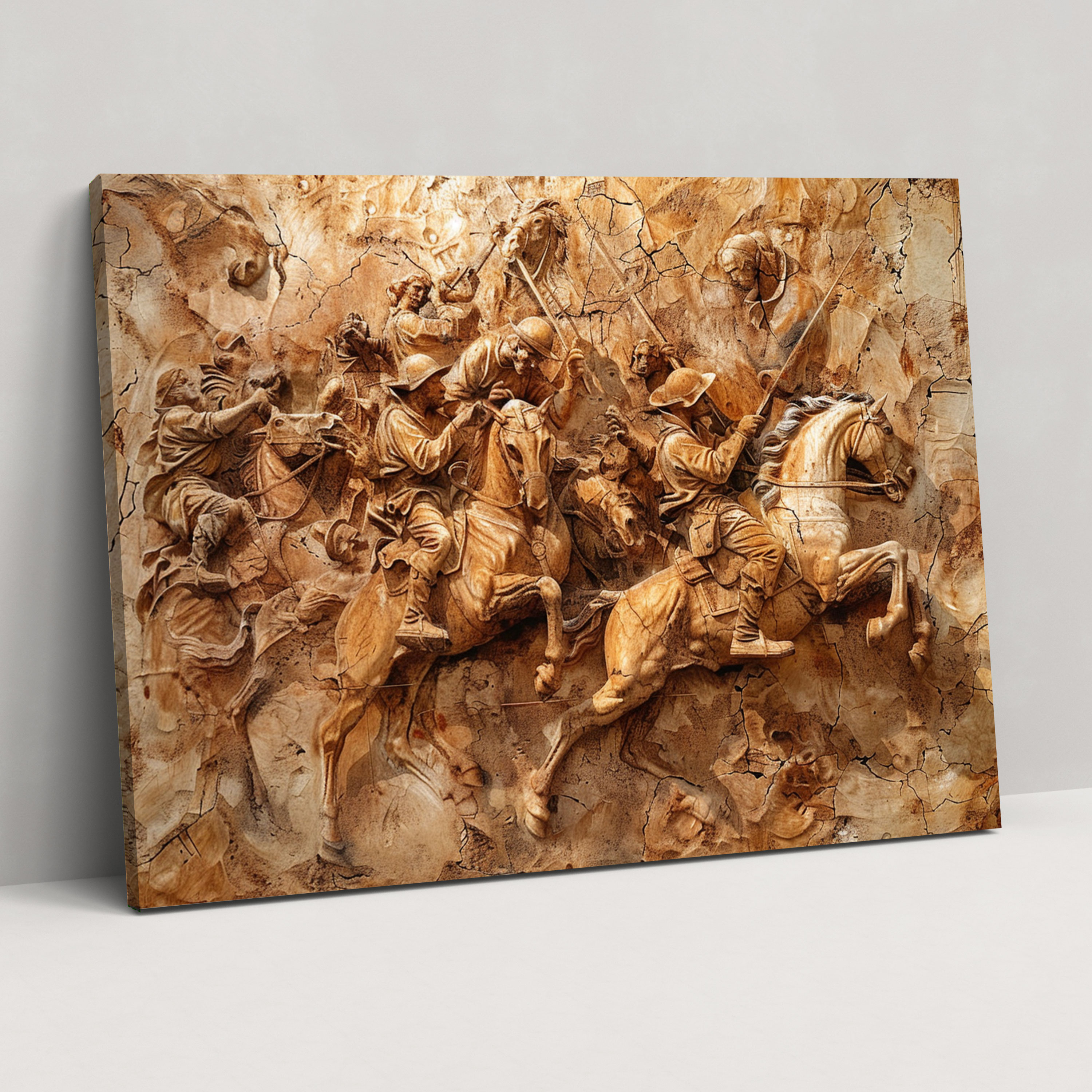 Battle Of Anghiari Canvas Print - Leonardo Da Vinci, Canvas Print, Wall Decoration, Leonardo Da Vinci