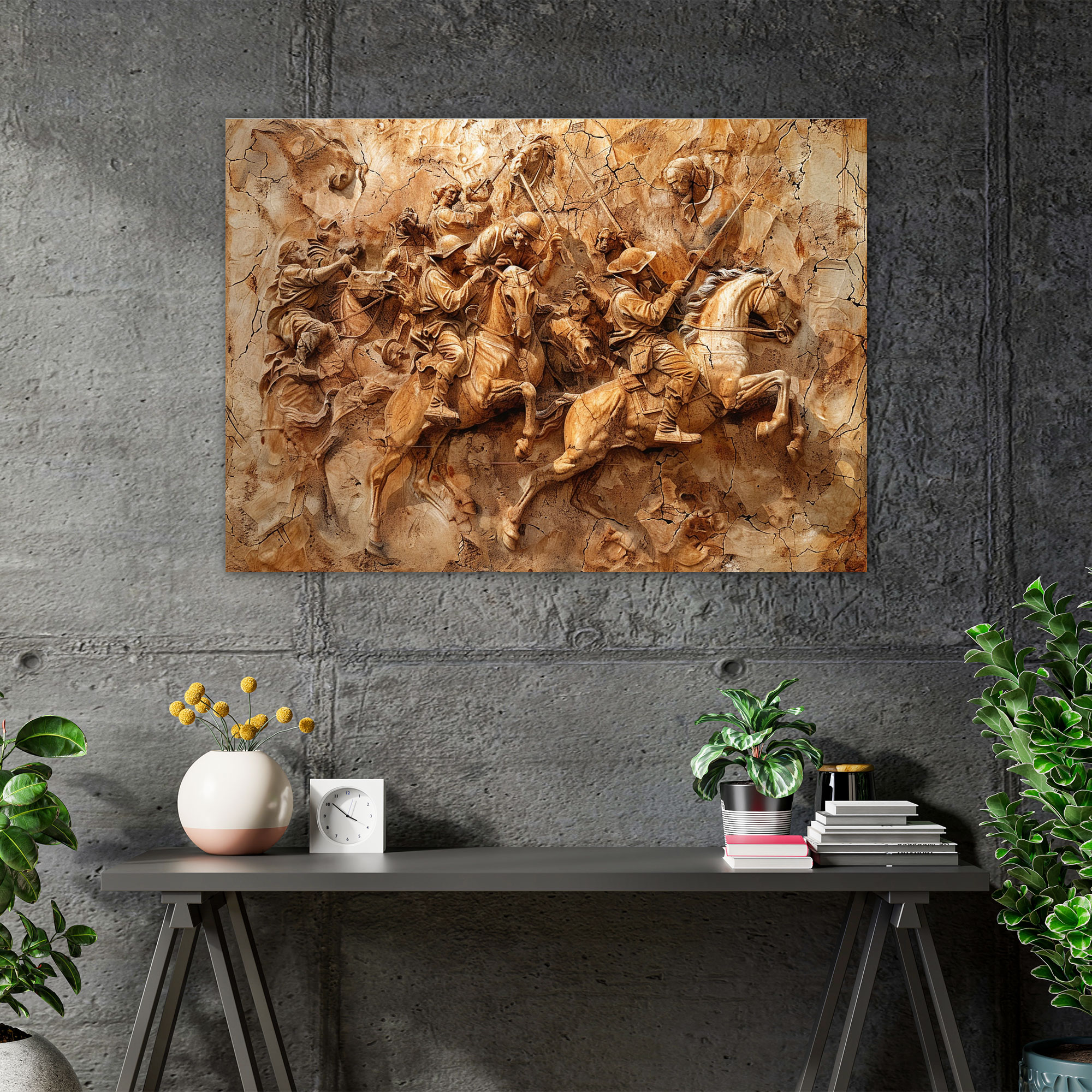Battle Of Anghiari Canvas Print - Leonardo Da Vinci, Canvas Print, Wall Decoration, Leonardo Da Vinci