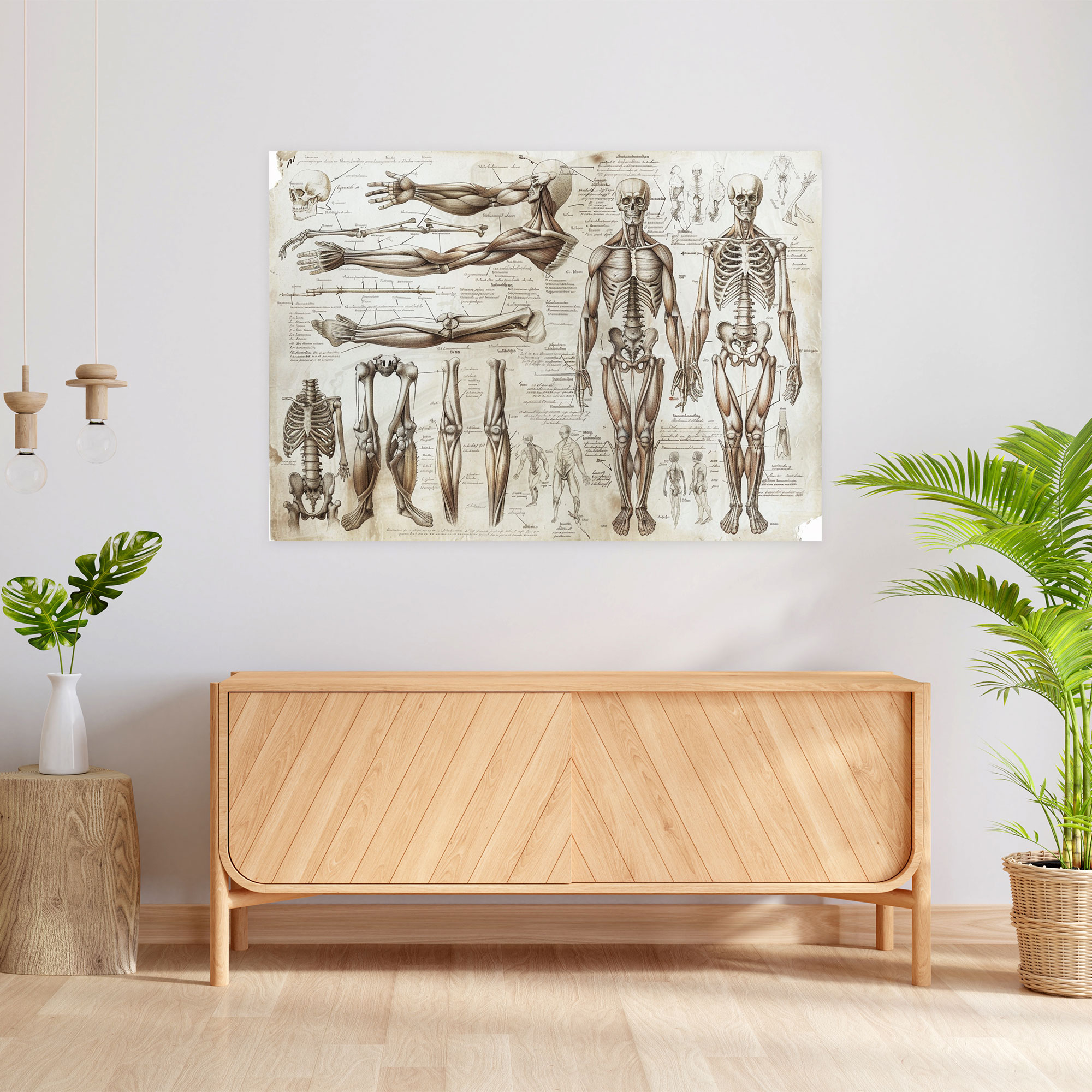 Anatomy Canvas Print - Leonardo Da Vinci, Canvas Wall Art, Leonardo Da Vinci, Canvas Print