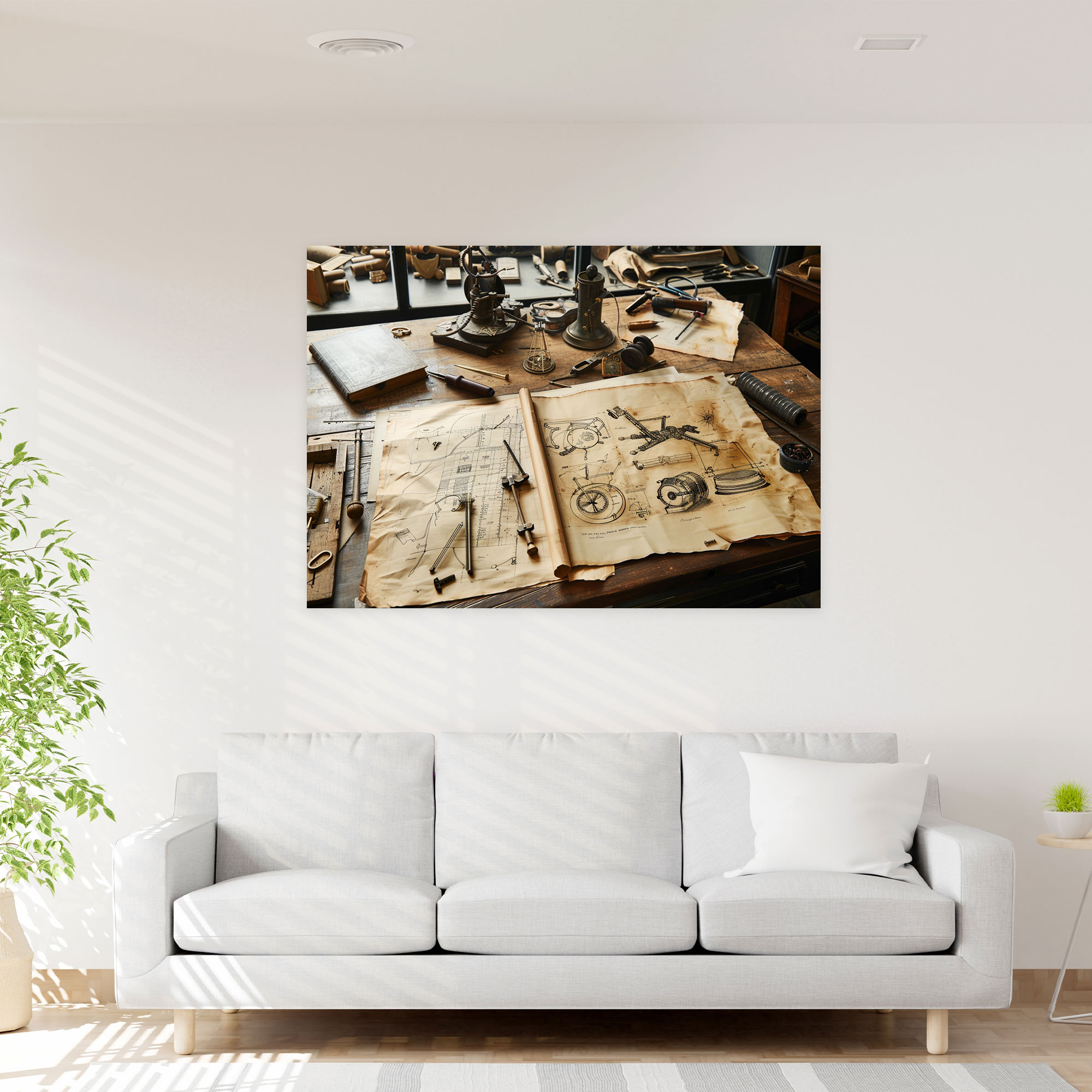 Inventor's Canvas Print - Leonardo Da Vinci, Canvas, Home Decoration, Wall Decoration