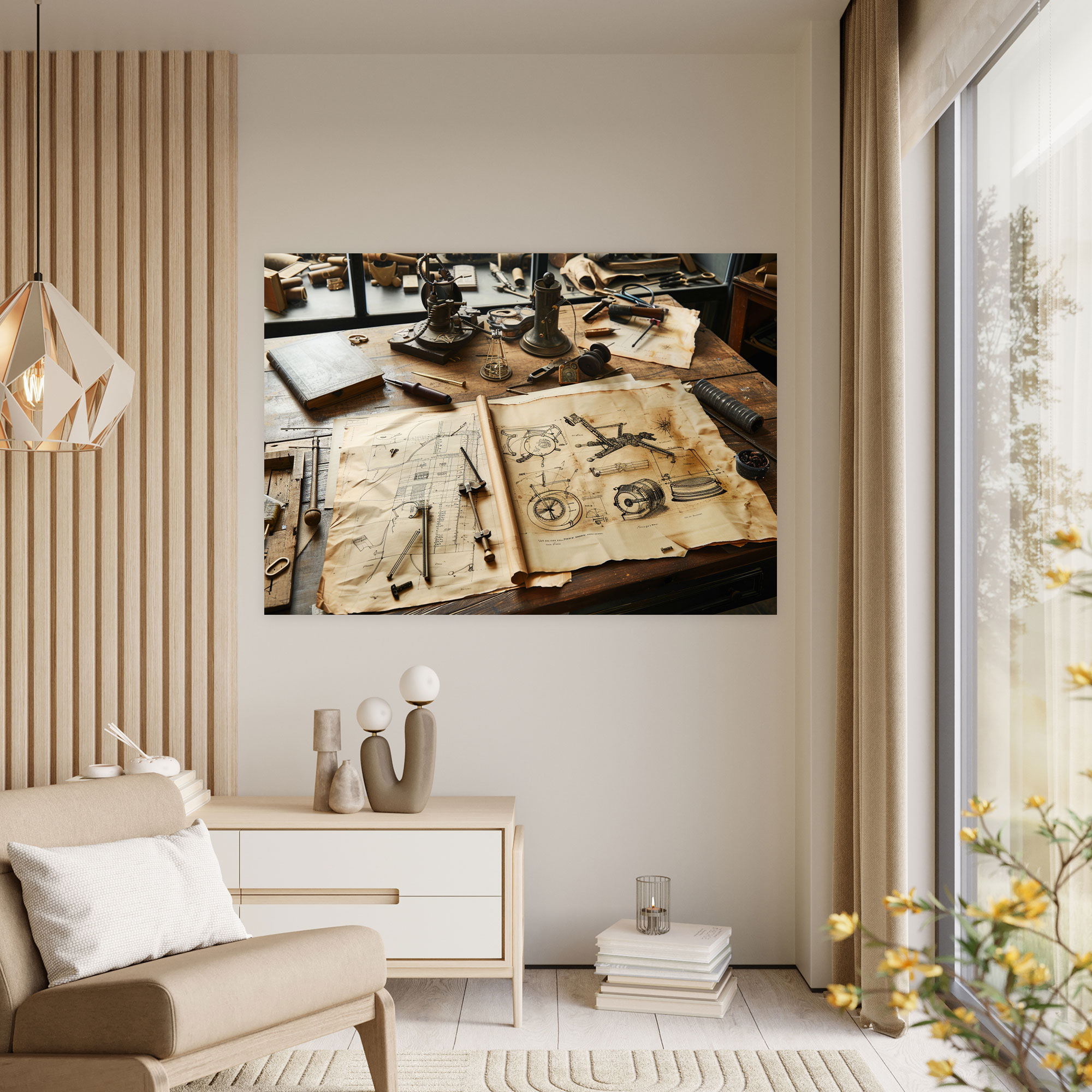 Inventor's Canvas Print - Leonardo Da Vinci, Canvas, Home Decoration, Wall Decoration