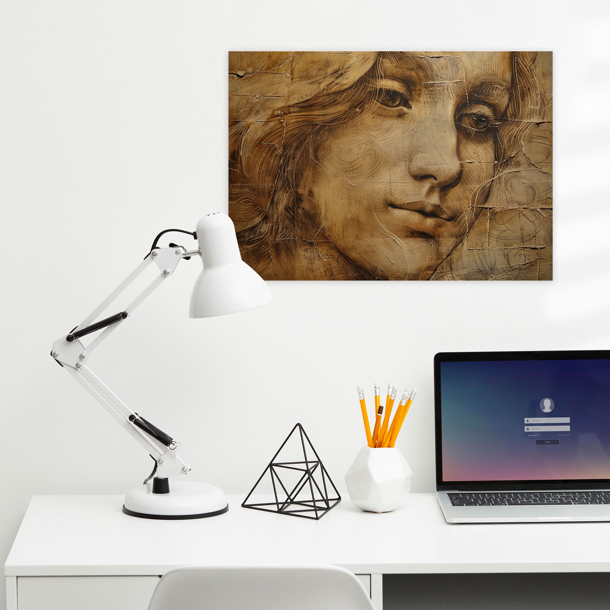 Gizemli Kadın Kanvas Tablo - Leonardo Da Vinci Ev Dekorasyonu Duvar Sanatı