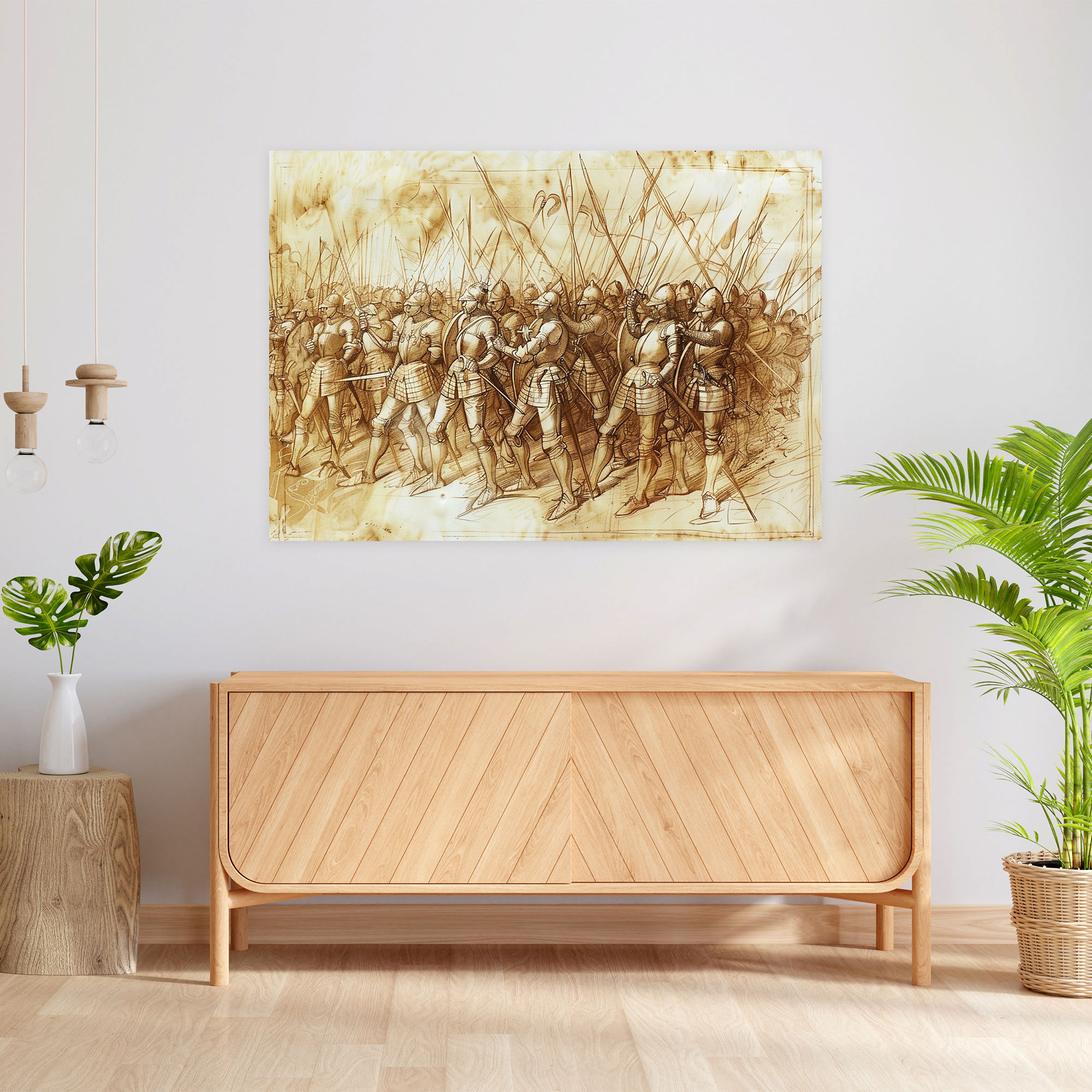 Battle Scene Wall Art - Leonardo Da Vinci, Leonardo Da Vinci, Wall Decoration, Home Decoration