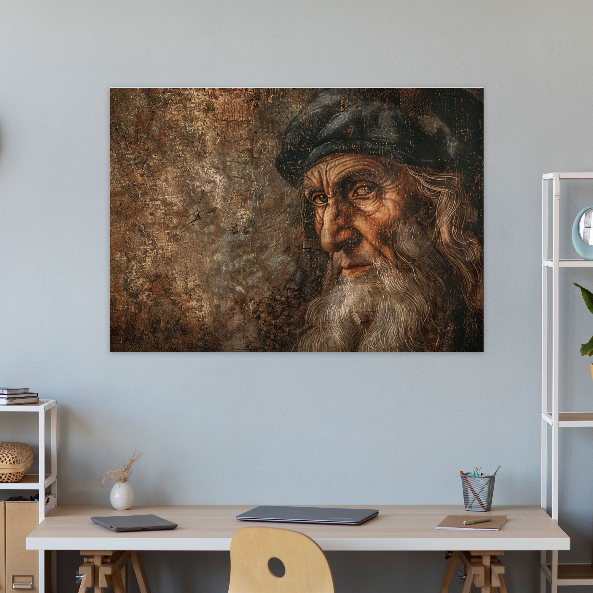 Enigmatic Man Wall Decoration - Leonardo Da Vinci, Canvas, Home Decoration, Wall Art