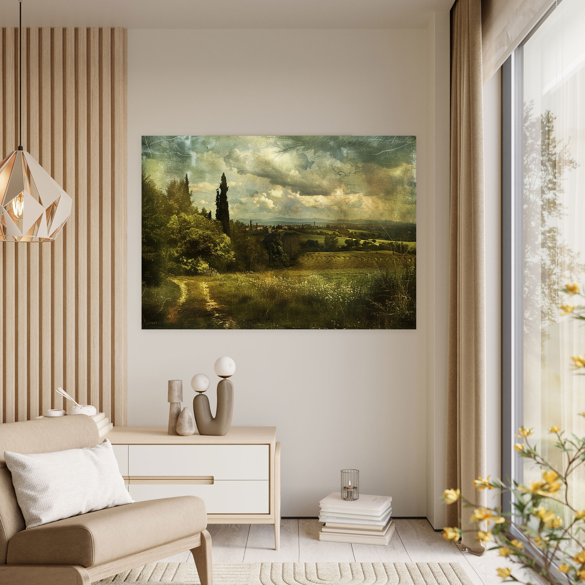 Leonardo Da Vinci Wall Decoration - Renaissance Countryside Canvas Print - Leonardo Da Vinci, Leonardo Da Vinci, Home Decoration, Wall Decoration