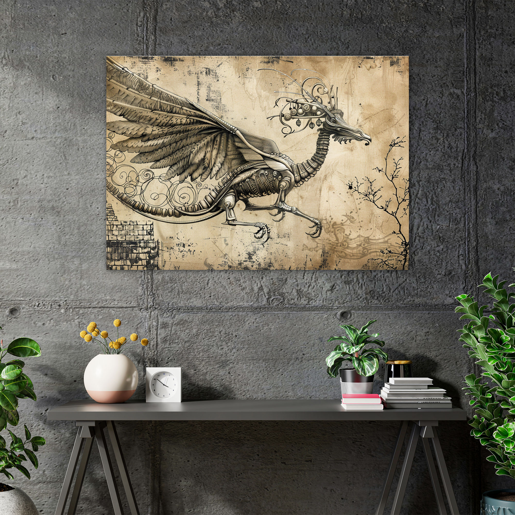Leonardo Da Vinci Wall Art - Mythological Creatures Canvas Print - Leonardo Da Vinci, Canvas Wall Art, Canvas, Wall Art