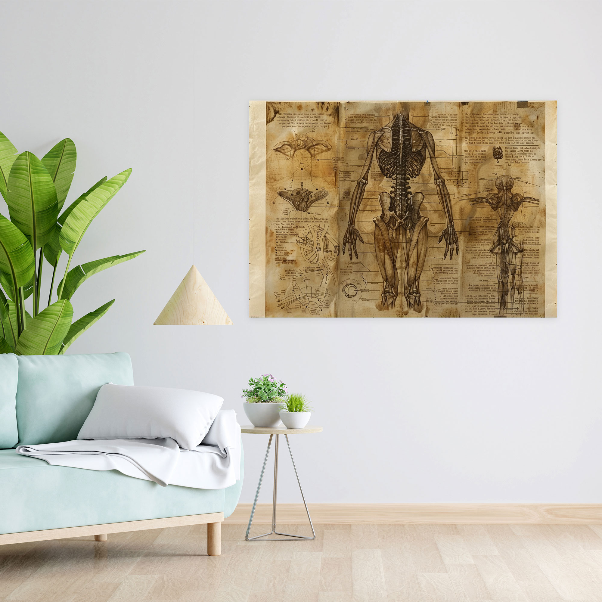 Sürreal Anatomi Leonardo Da Vinci Duvar Dekorasyonu - Ev Dekorasyonu Kanvas Tablo Duvar Dekorasyonu