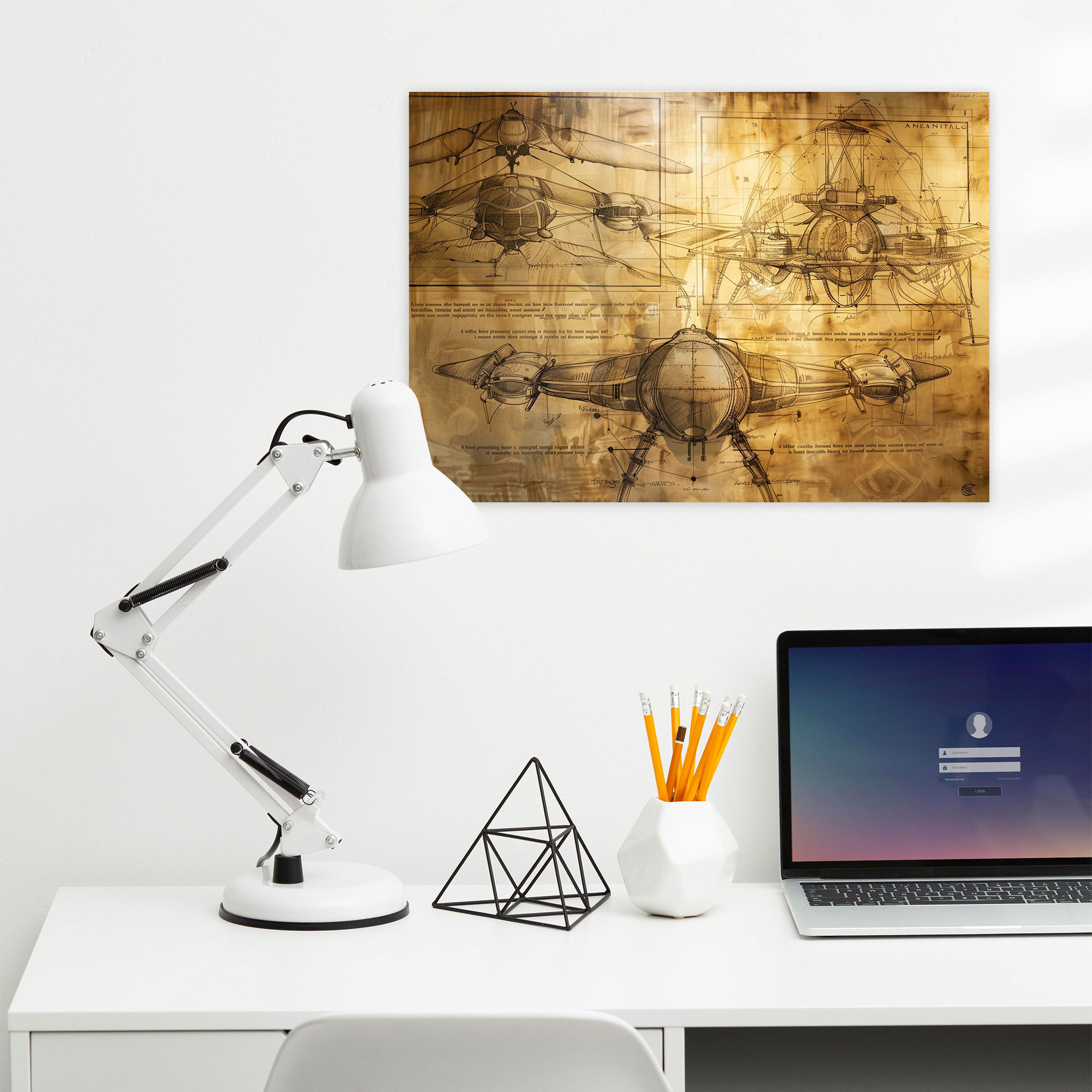 Flying Machines Leonardo Da Vinci Canvas Print - Leonardo Da Vinci, Canvas Wall Art, Home Decoration, Wall Decoration