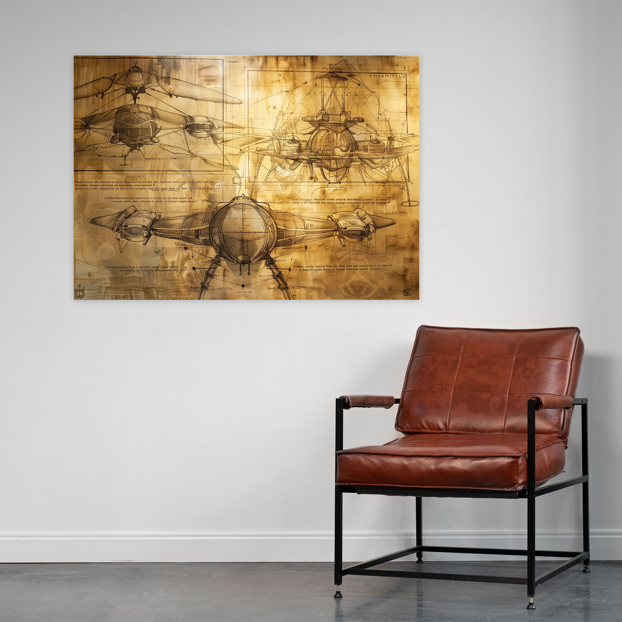 Flying Machines Leonardo Da Vinci Canvas Print - Leonardo Da Vinci, Canvas Wall Art, Home Decoration, Wall Decoration