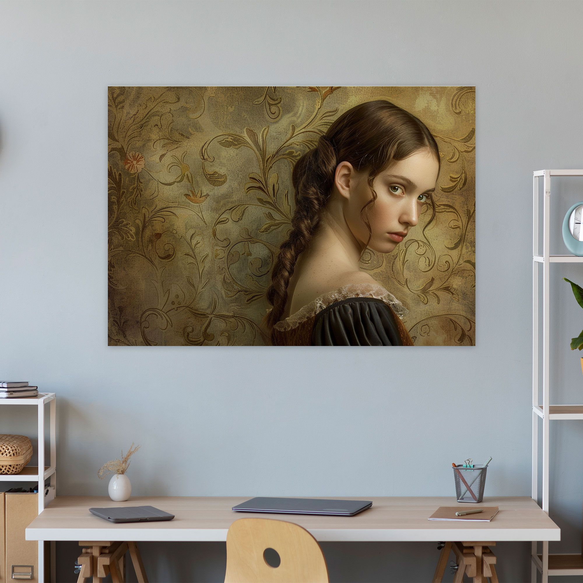 Rönesans Kadını Kanvas Tablo - Leonardo Da Vinci Kanvas