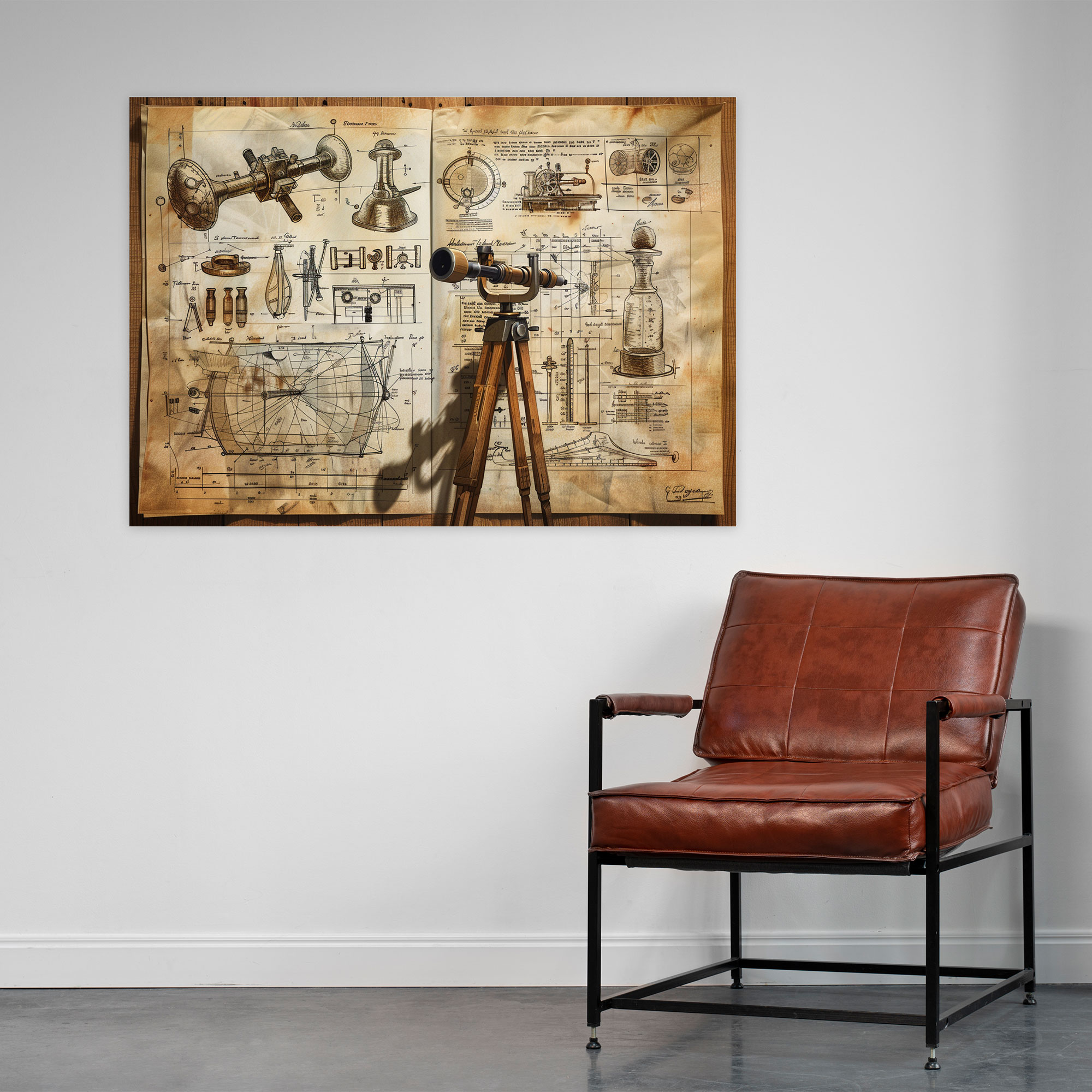 Leonardo Da Vinci Scientific Inventions Wall Decoration - Leonardo Da Vinci, Canvas Wall Art, Wall Decoration, Home Decoration