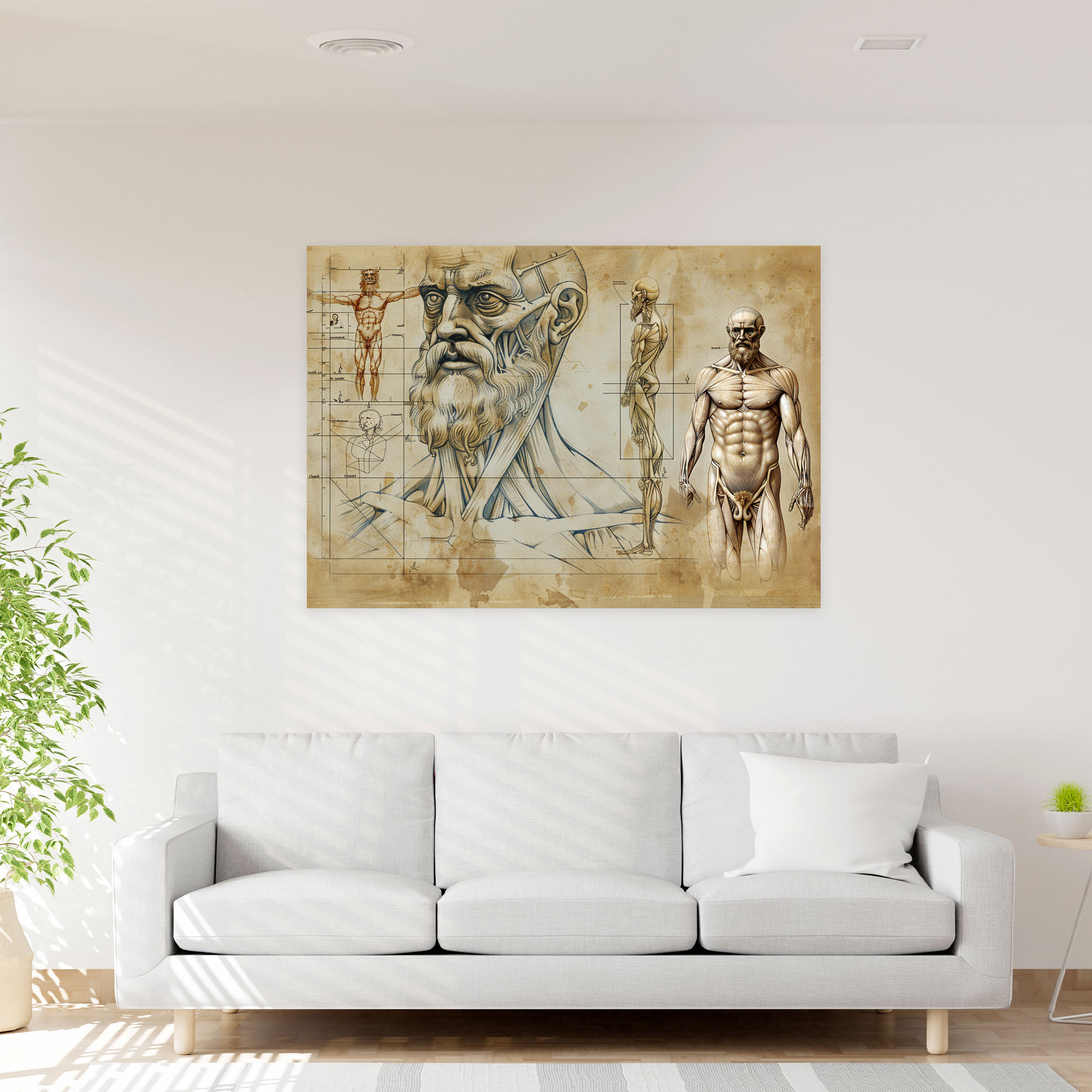 Leonardo Da Vinci Human Proportions Canvas Print - Leonardo Da Vinci, Leonardo Da Vinci, Canvas, Wall Decoration