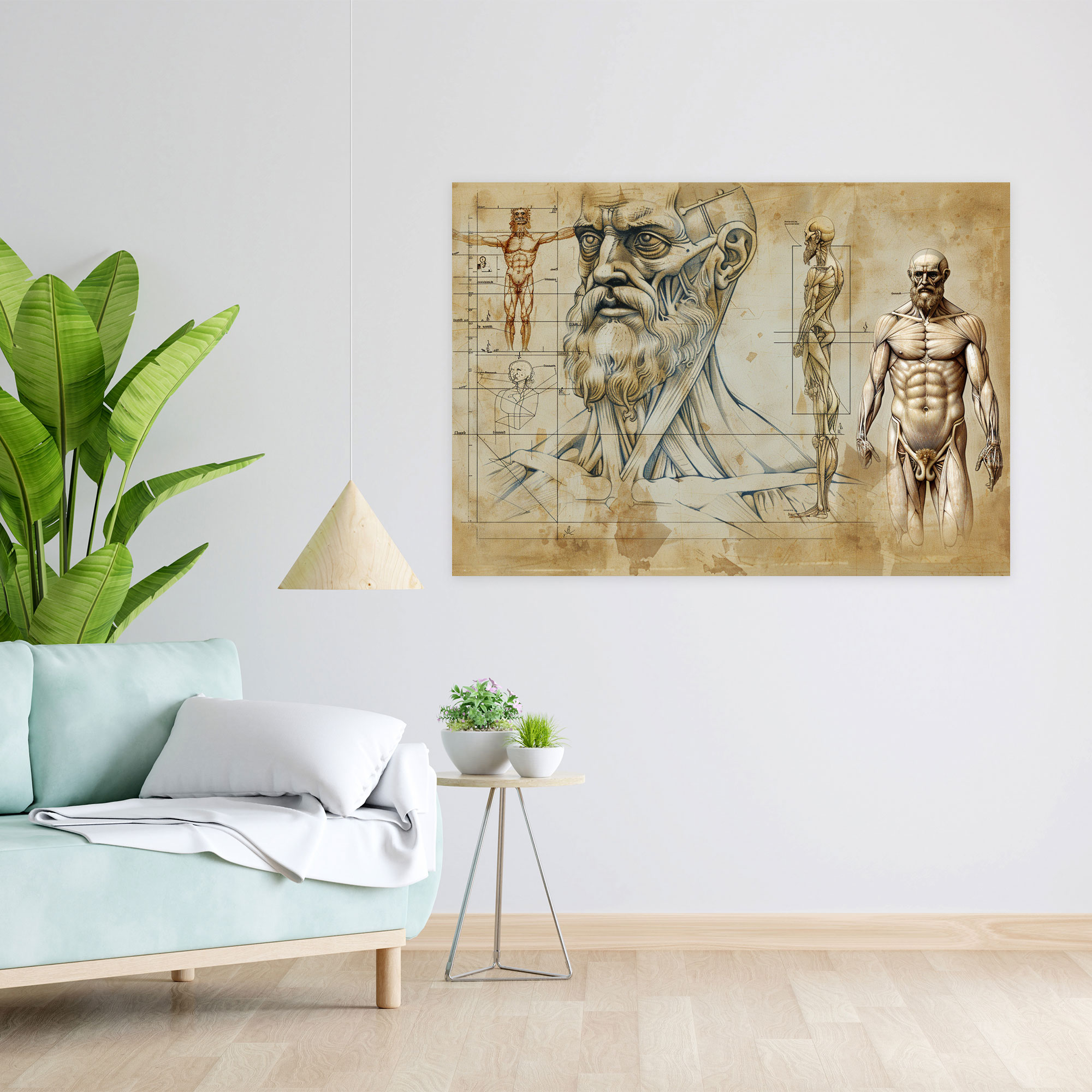 Leonardo Da Vinci Human Proportions Canvas Print - Leonardo Da Vinci, Leonardo Da Vinci, Canvas, Wall Decoration