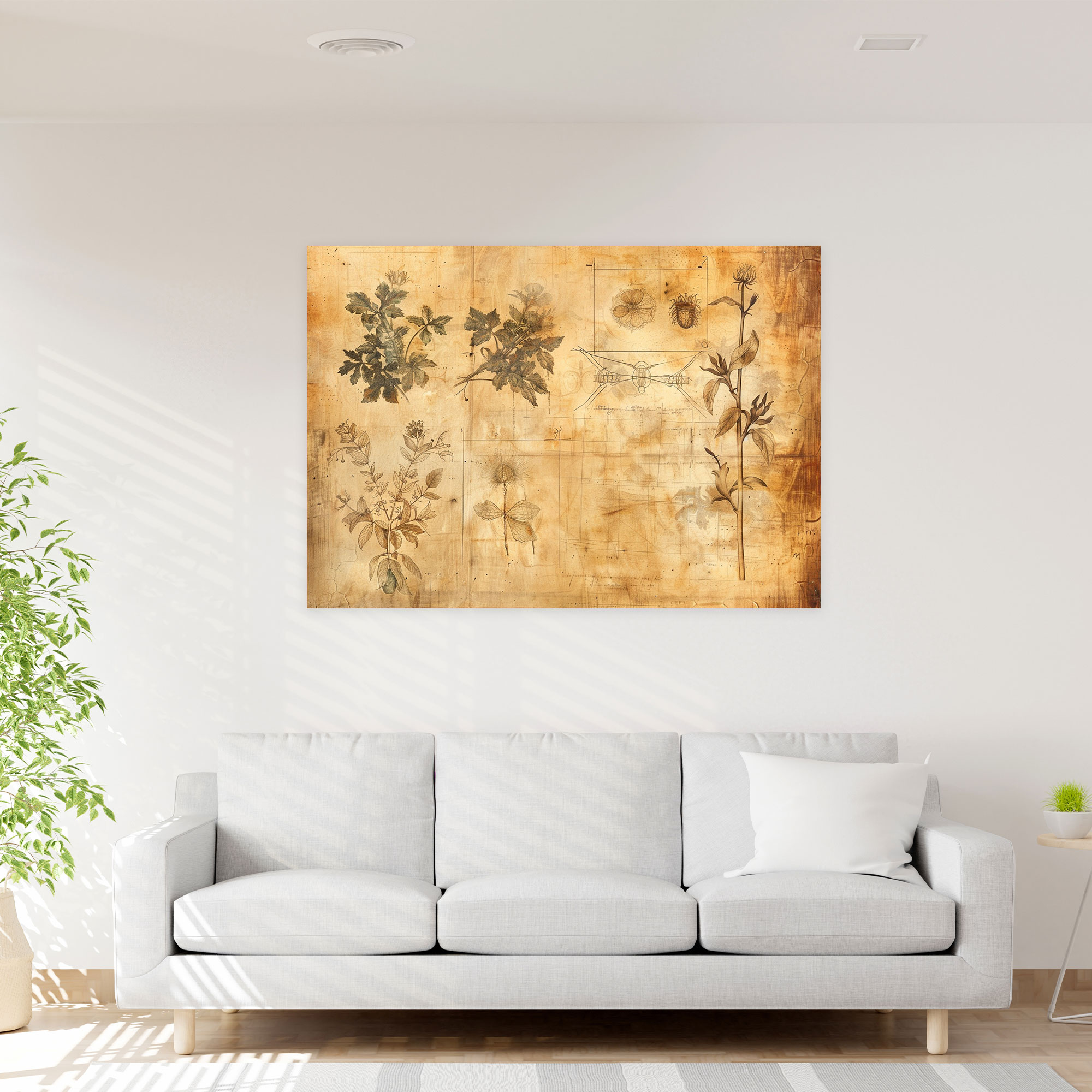 Leonardo Da Vinci Nature Elements Wall Art - Leonardo Da Vinci, Wall Art, Home Decoration, Canvas