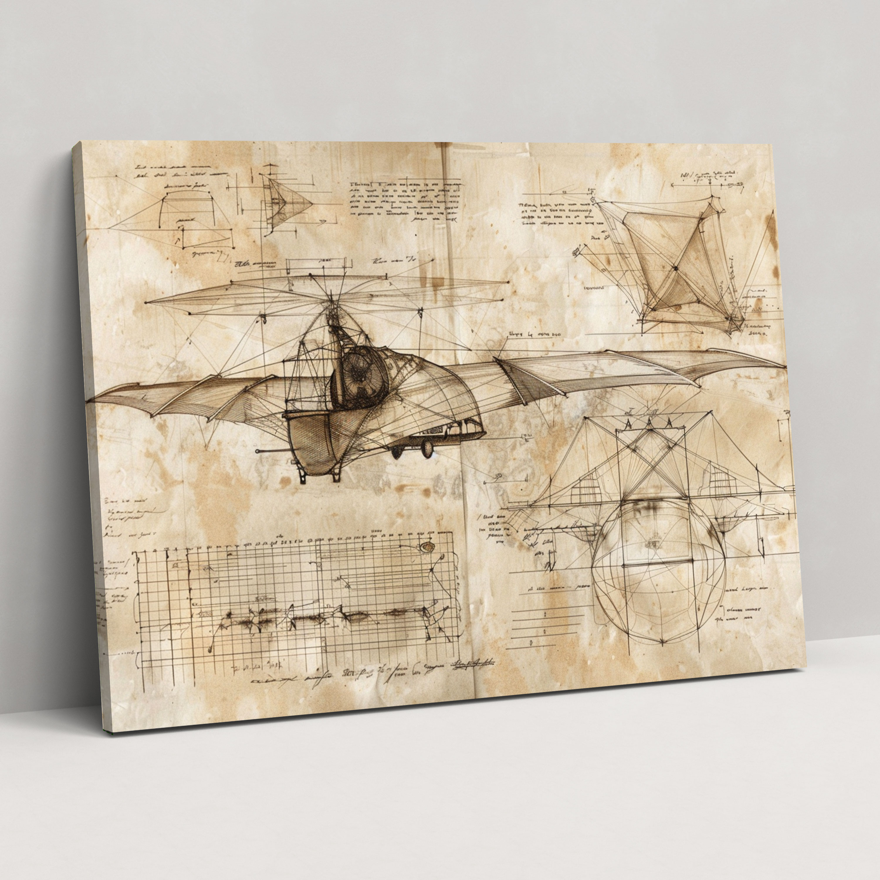 Leonardo Da Vinci Kanvas Tablo - Ev Dekorasyonu için Leonardo Da Vinci Kanvas Tablo
