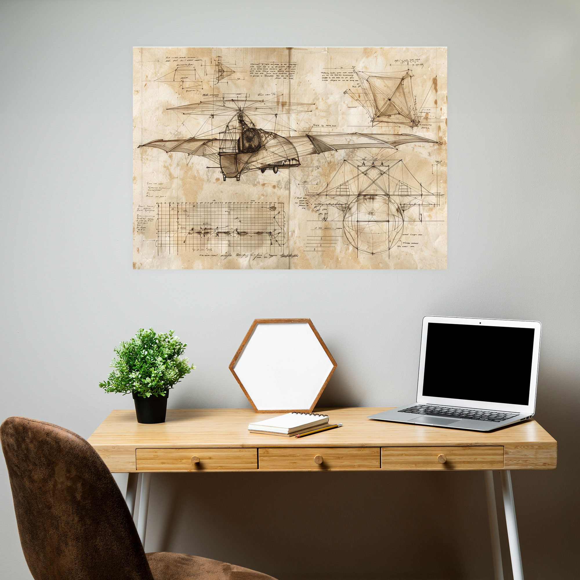 Leonardo Da Vinci Kanvas Tablo - Ev Dekorasyonu için Leonardo Da Vinci Kanvas Tablo