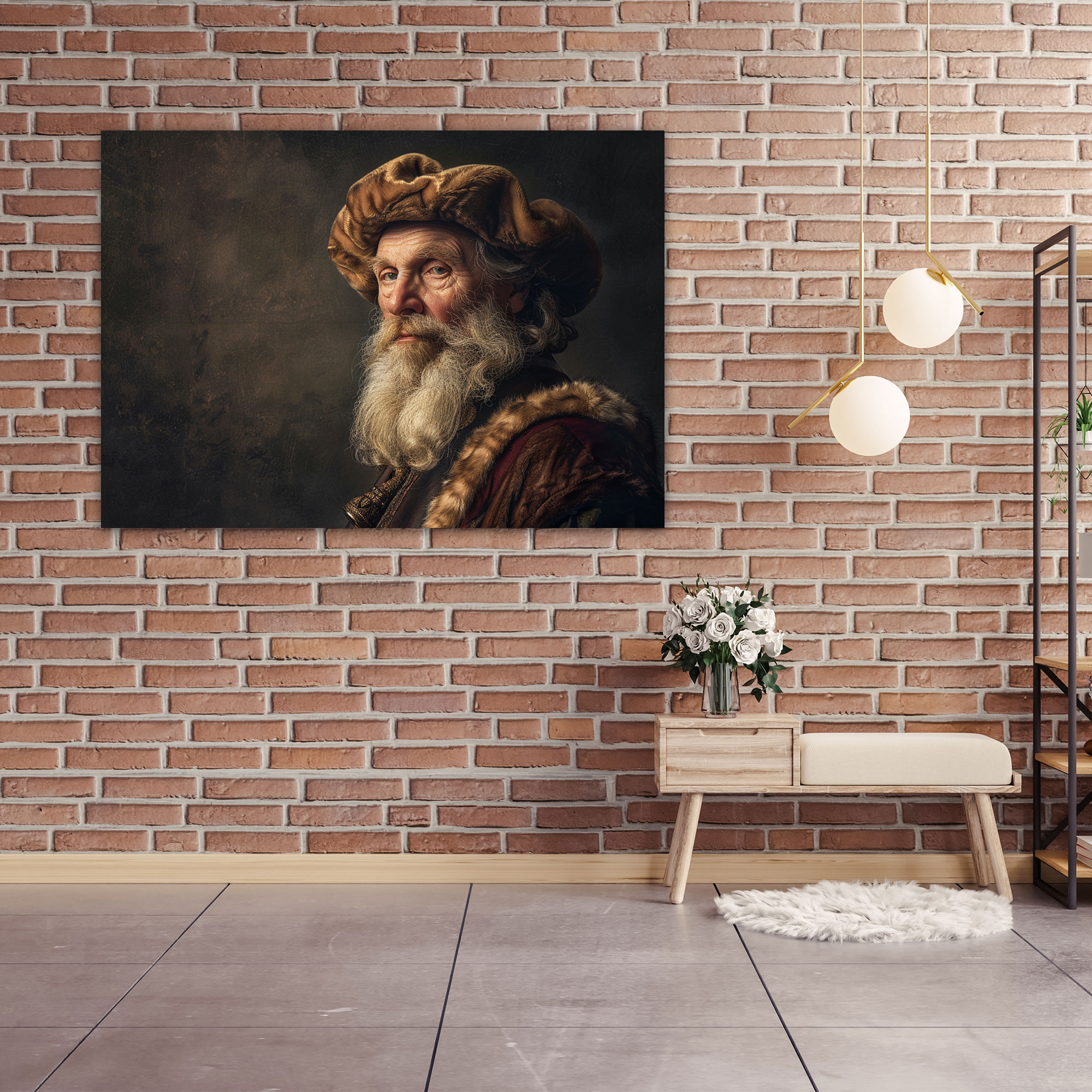 Leonardo Da Vinci Kanvas Tablosu - Klasik Portre Duvar Sanatı