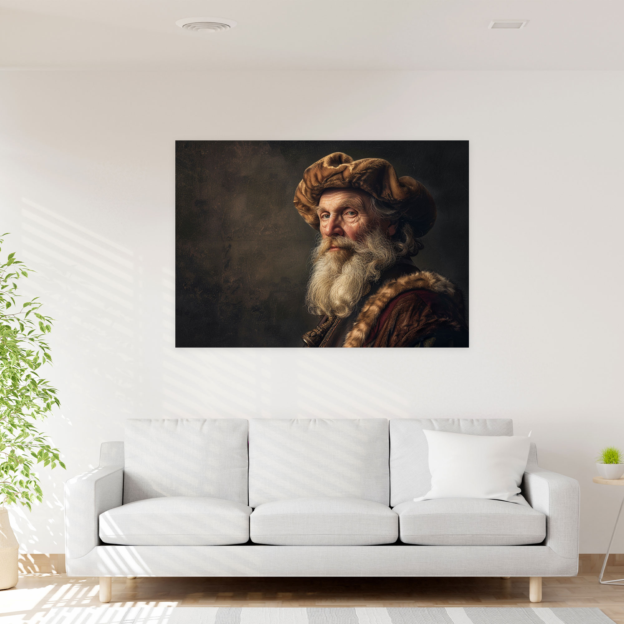 Leonardo Da Vinci Kanvas Tablosu - Klasik Portre Duvar Sanatı